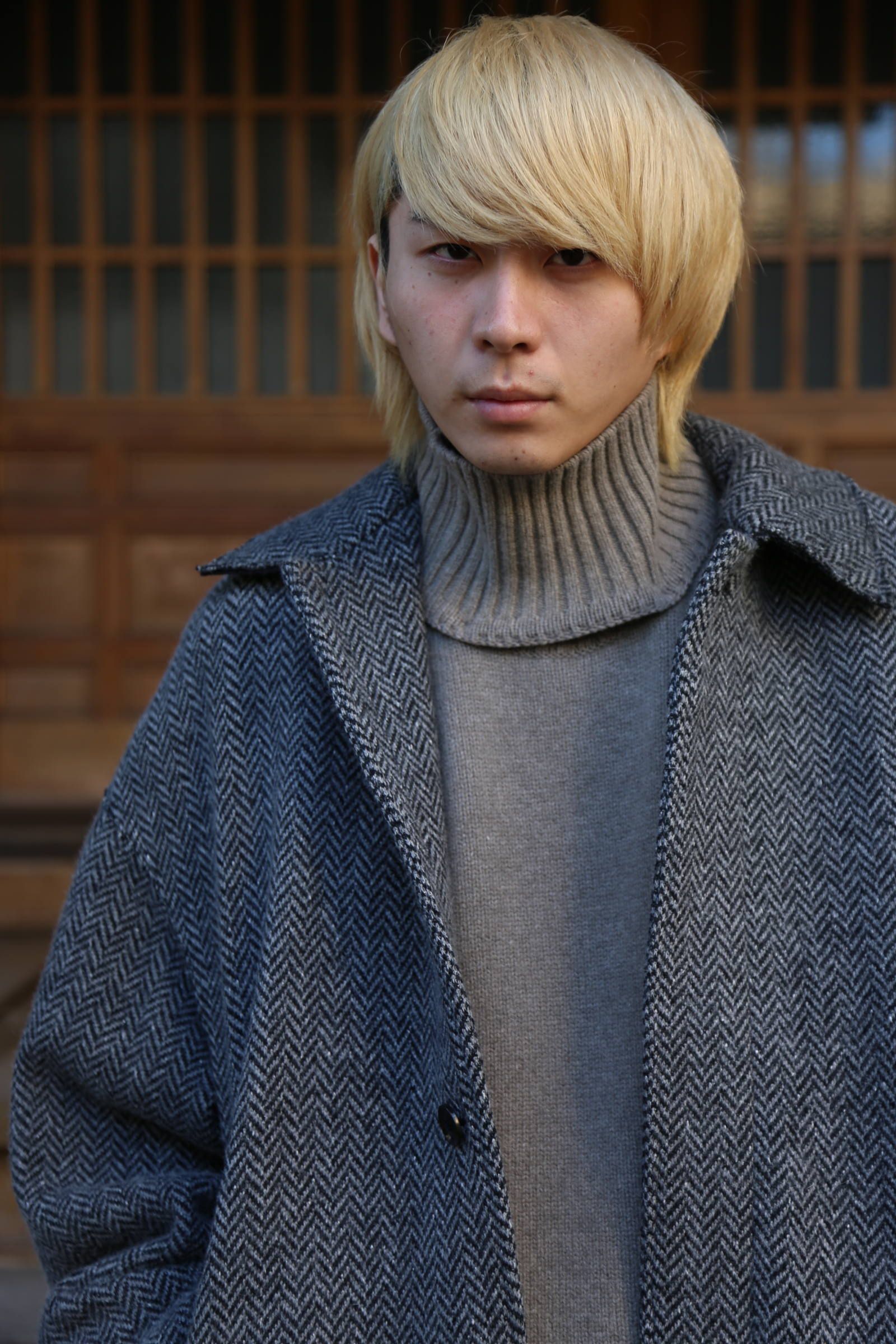 YOKE DOUBLE JQUARD KNIT BAL COLLAR COAT style.2019.11.4 | 516 | MARK