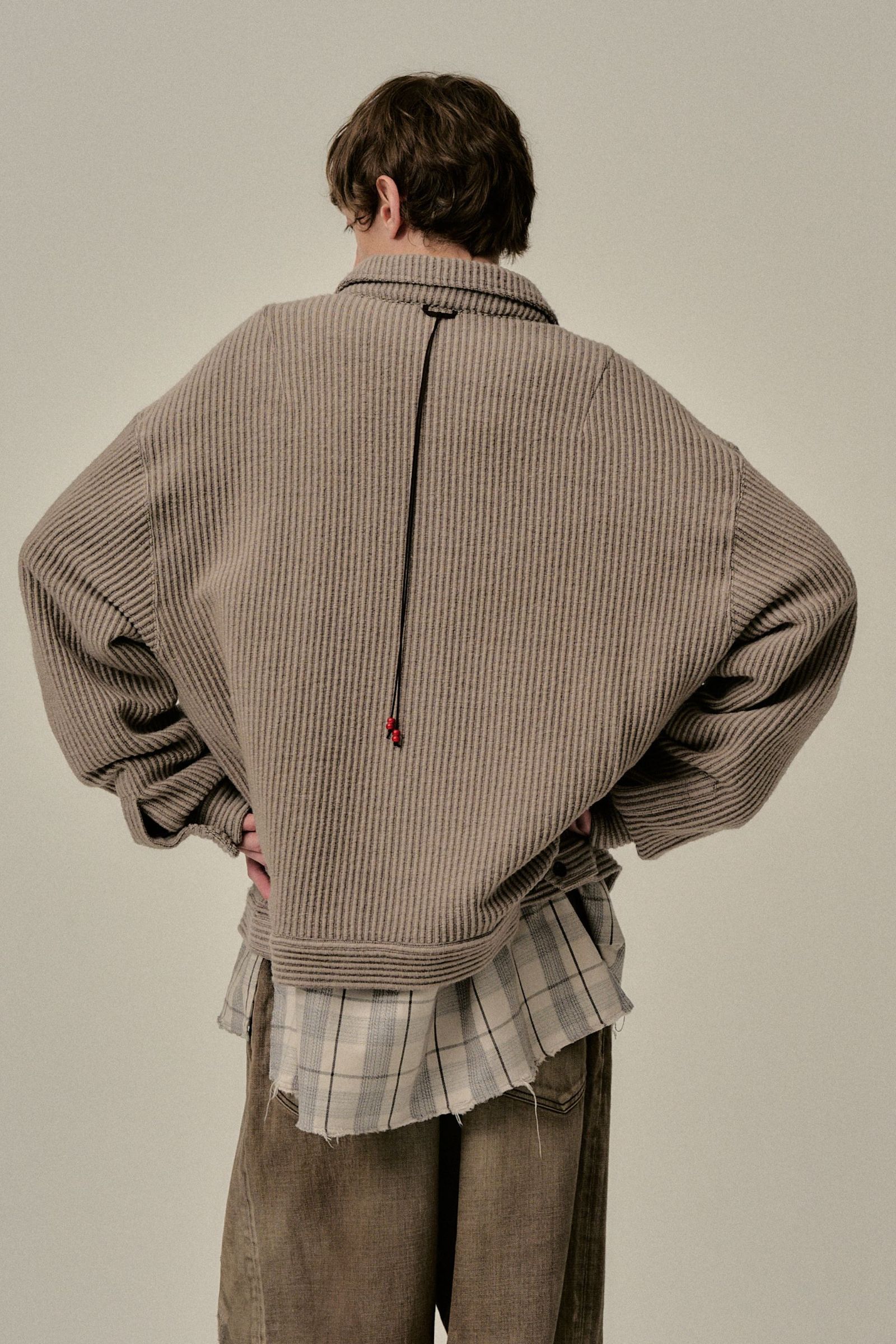 ANCELLM - WOOL CORDUROY WORK SHIRT JACKET | SAND | シャツ