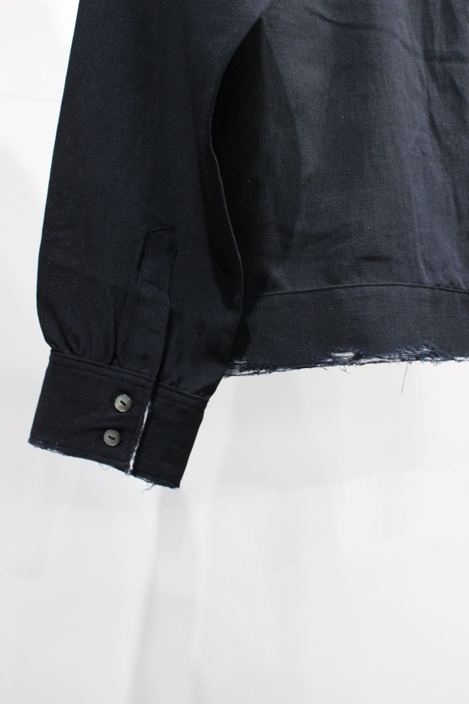 ANCELLM - MELANGE SHORT CRASH SHIRT JACKET/NAVY | NapsNote