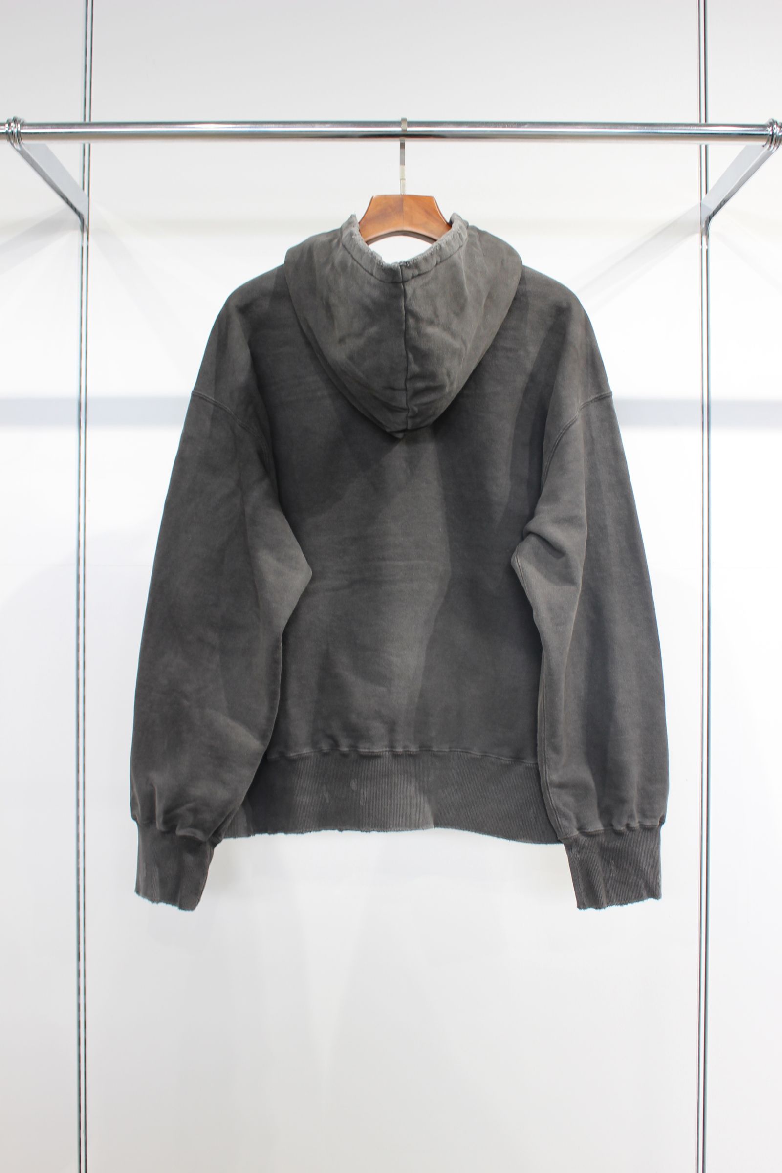 ANCELLM - DYED DAMAGE HOODIE | BLACK | フーディー | NapsNote