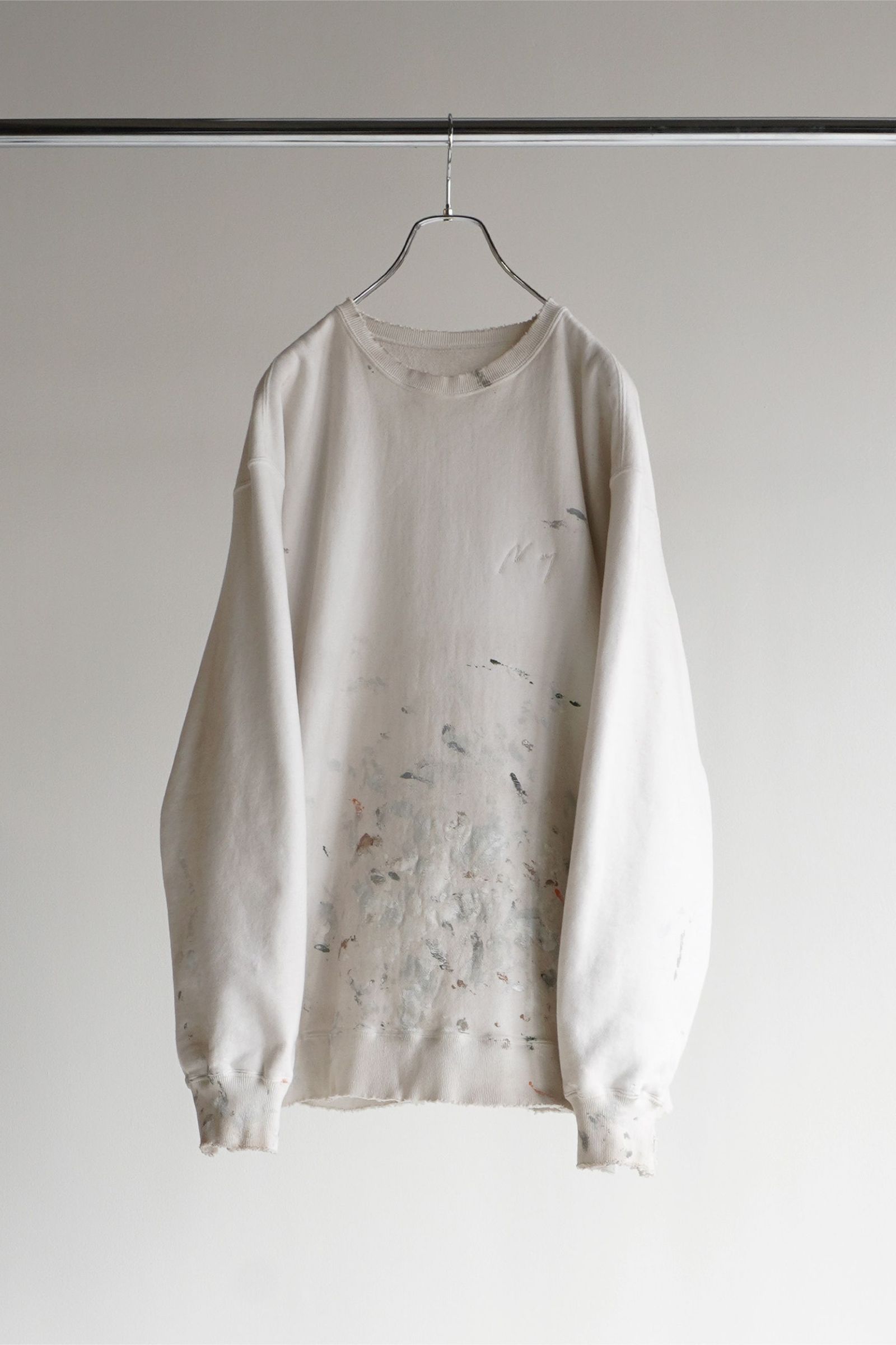 ANCELLM - HAND PAINTING SWEAT SHIRT/WHITE | NapsNote
