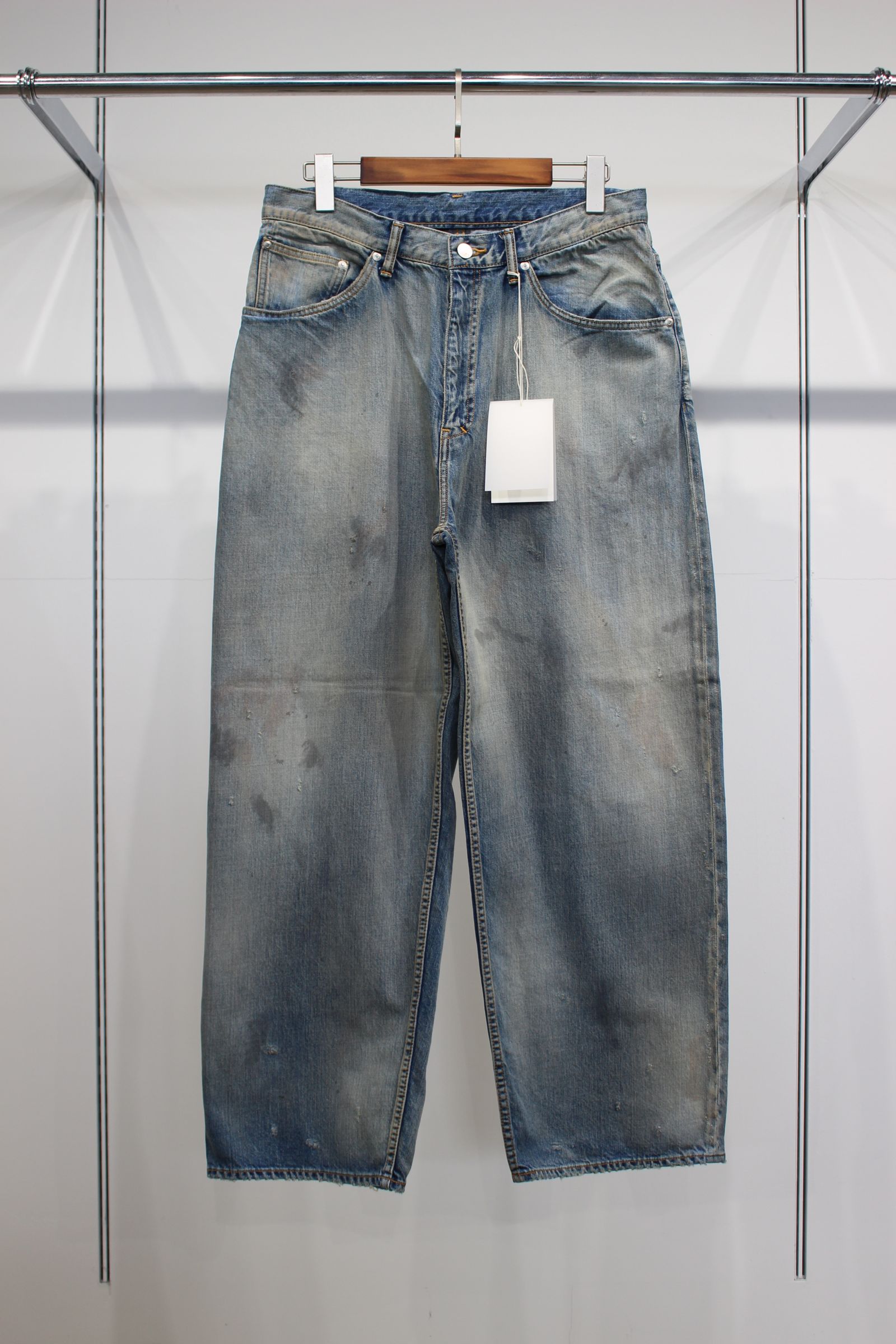 ANCELLM - AGING STRAIGHT 5P DENIM PANTS | BLACK | デニム | NapsNote