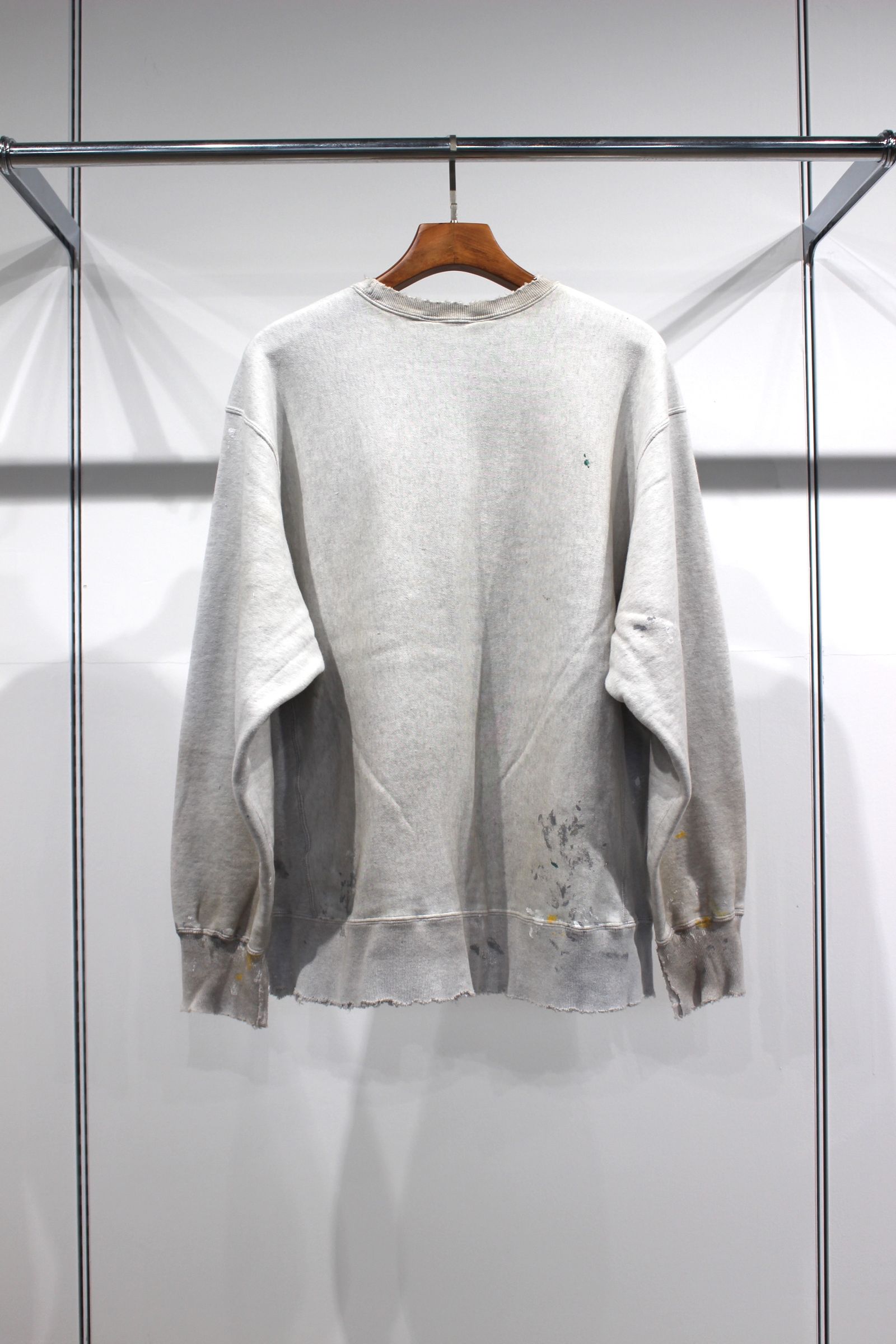 ANCELLM - HAND PAINTING SWEAT SHIRT/ASH GRAY | NapsNote