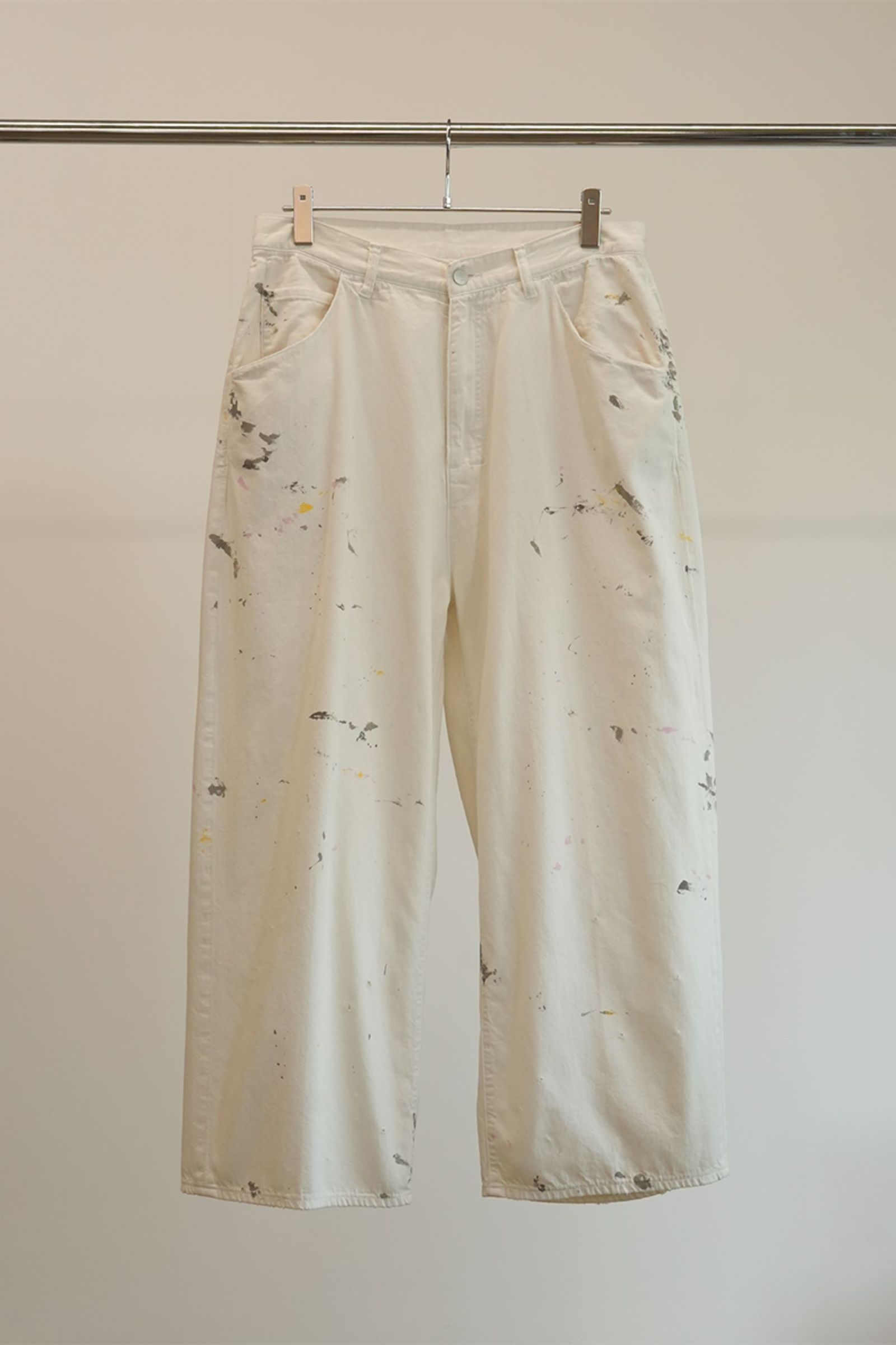 ANCELLM - LIGHT OZ WIDE STRAIGHT DENIM PANTS | WHITE | デニム