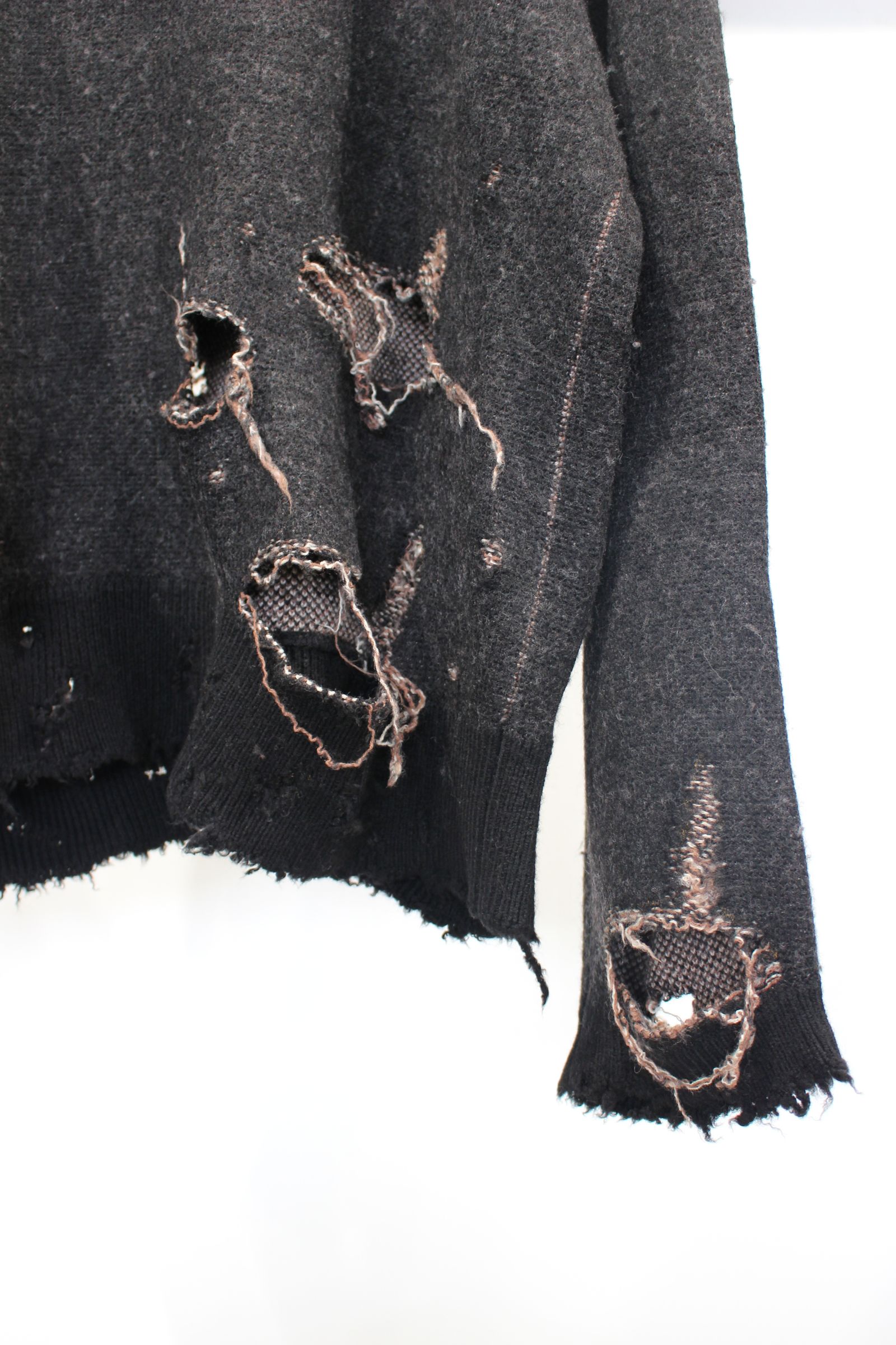 ANCELLM - DAMAGE KNIT | BLACK | ダメージニット | NapsNote