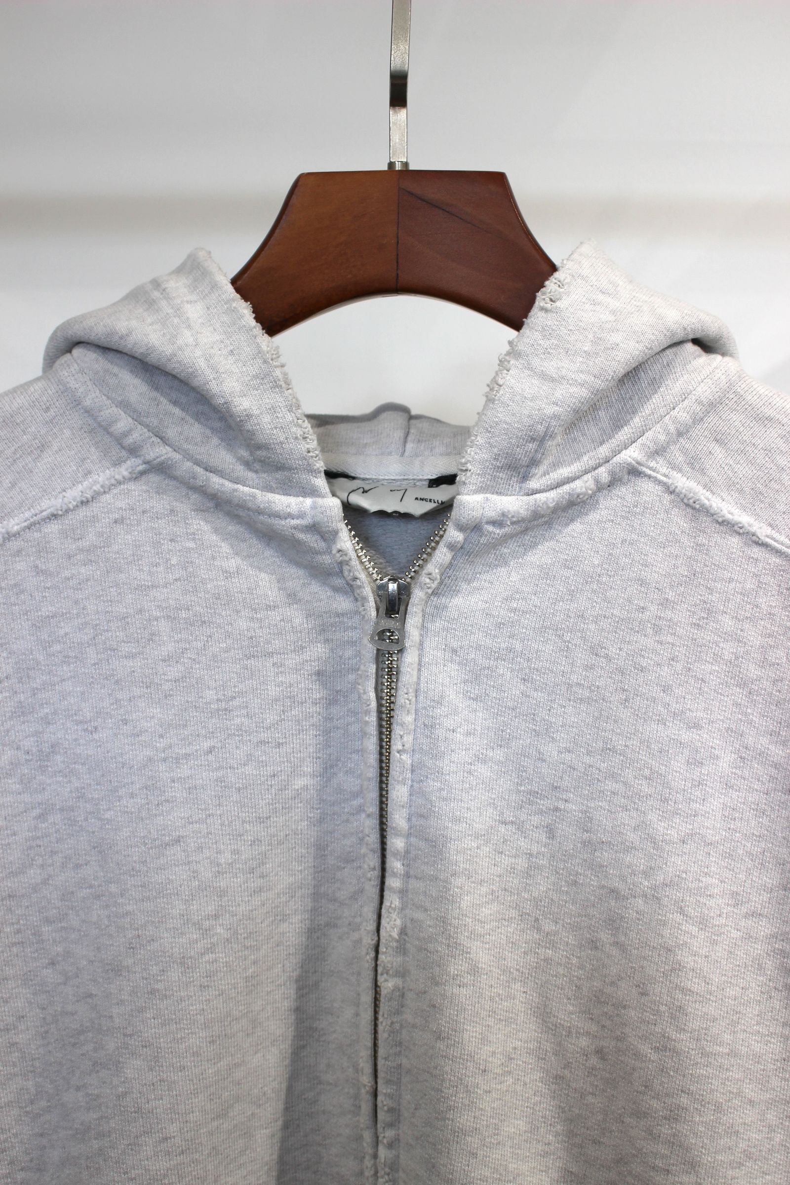 ANCELLM - ZIPUP HOODIE | HEATHER WHITE | ジップアップフーディー
