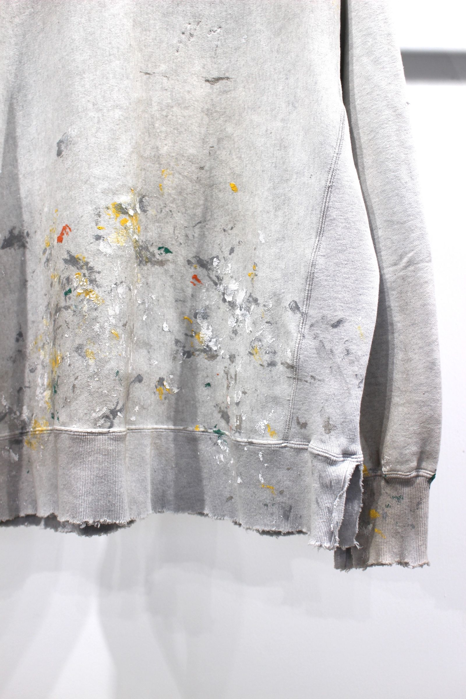 ANCELLM - HAND PAINTING SWEAT SHIRT/ASH GRAY | NapsNote