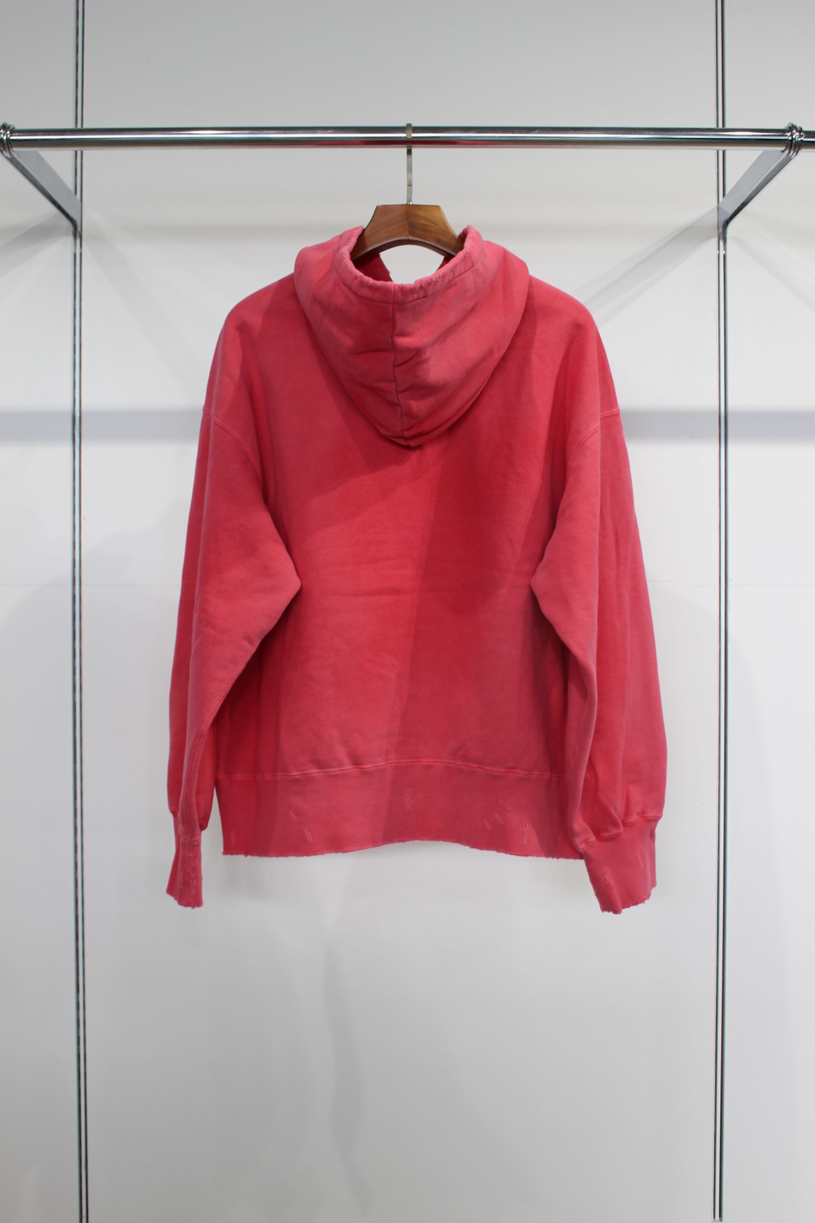 ANCELLM - DYED DAMAGE HOODIE | RED | フーディー | NapsNote