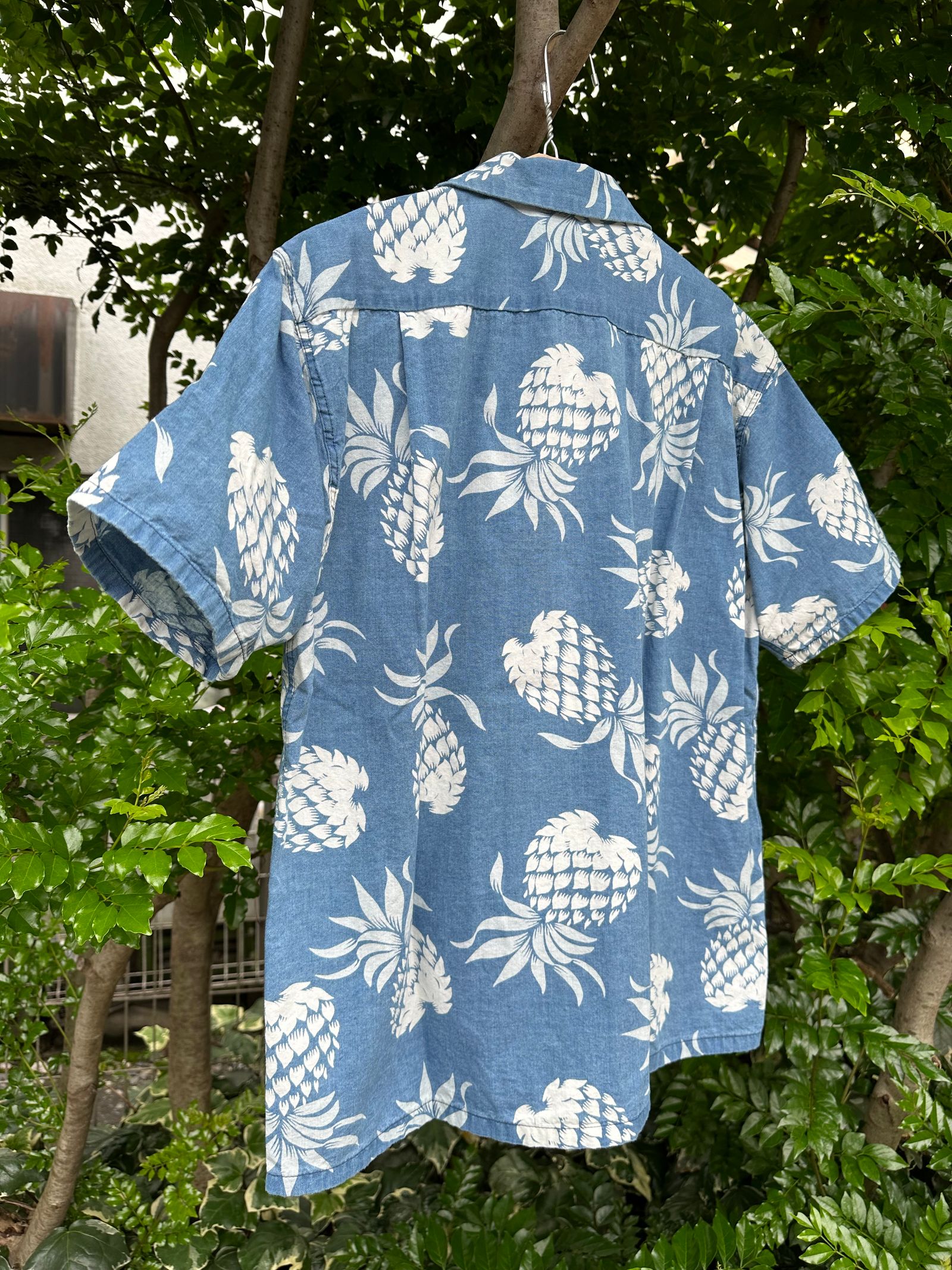 DUKE KAHANAMOKU - ALOHA SHIRT “DUKE'S PINEAPPLE ” / インディゴ