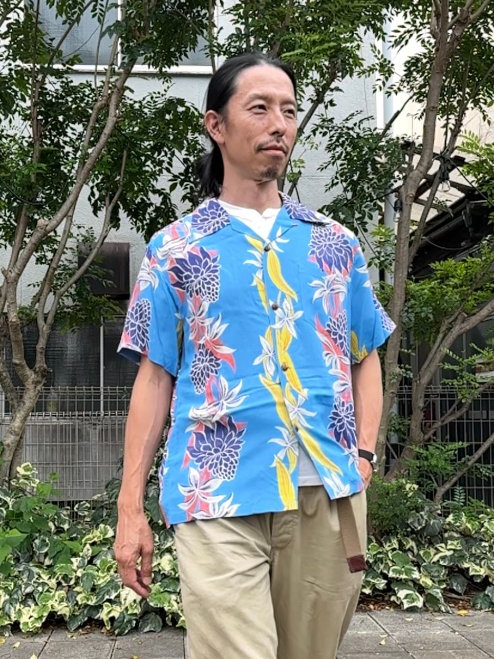 SUN SURF - ALOHA SHIRTS “BLOOMS OF TORCH FLOWER”/半袖レーヨン