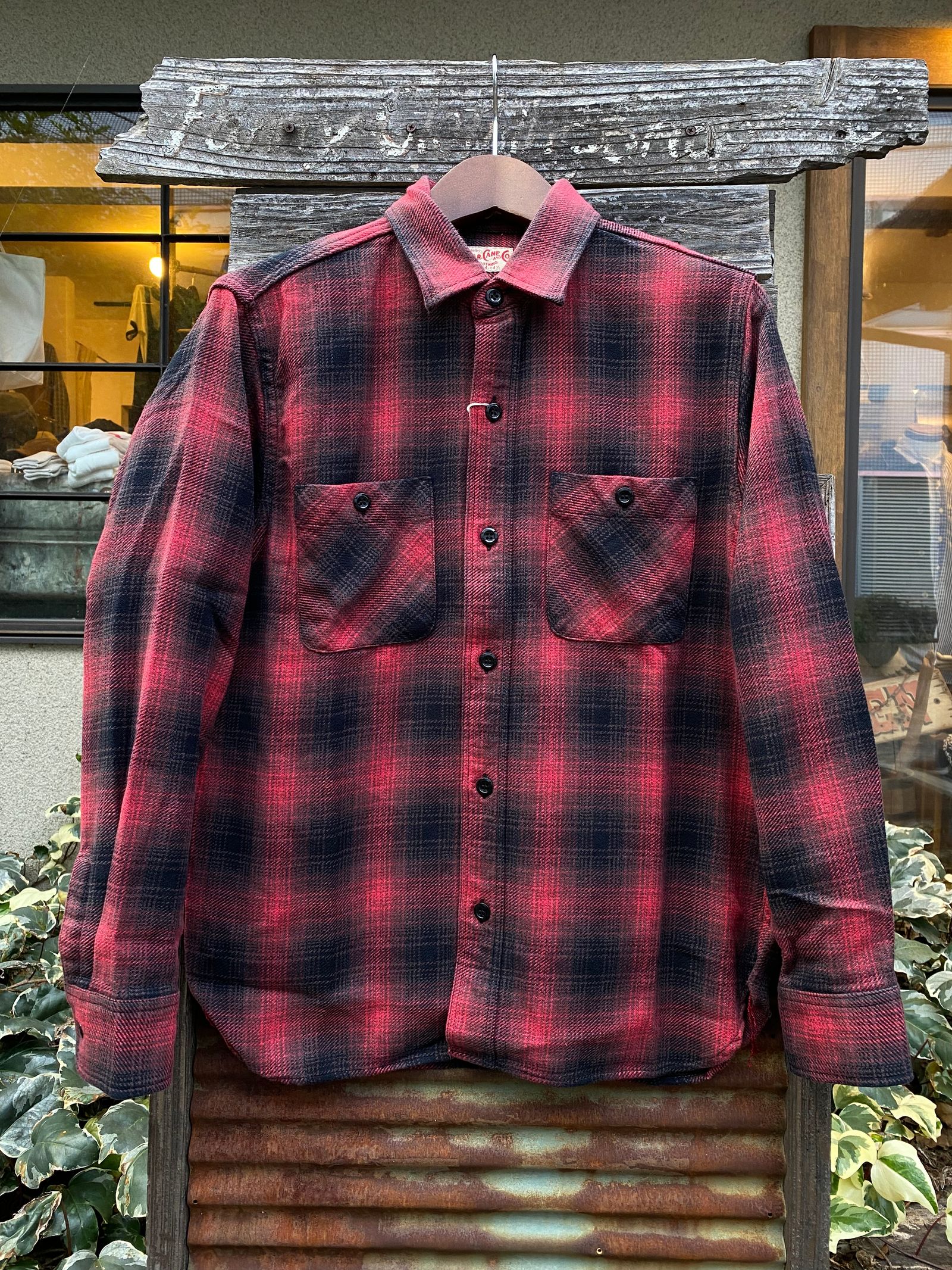 SUGAR CANE - SC28954 / TWILL CHECK WORK SHIRT / ヘビーネルワーク