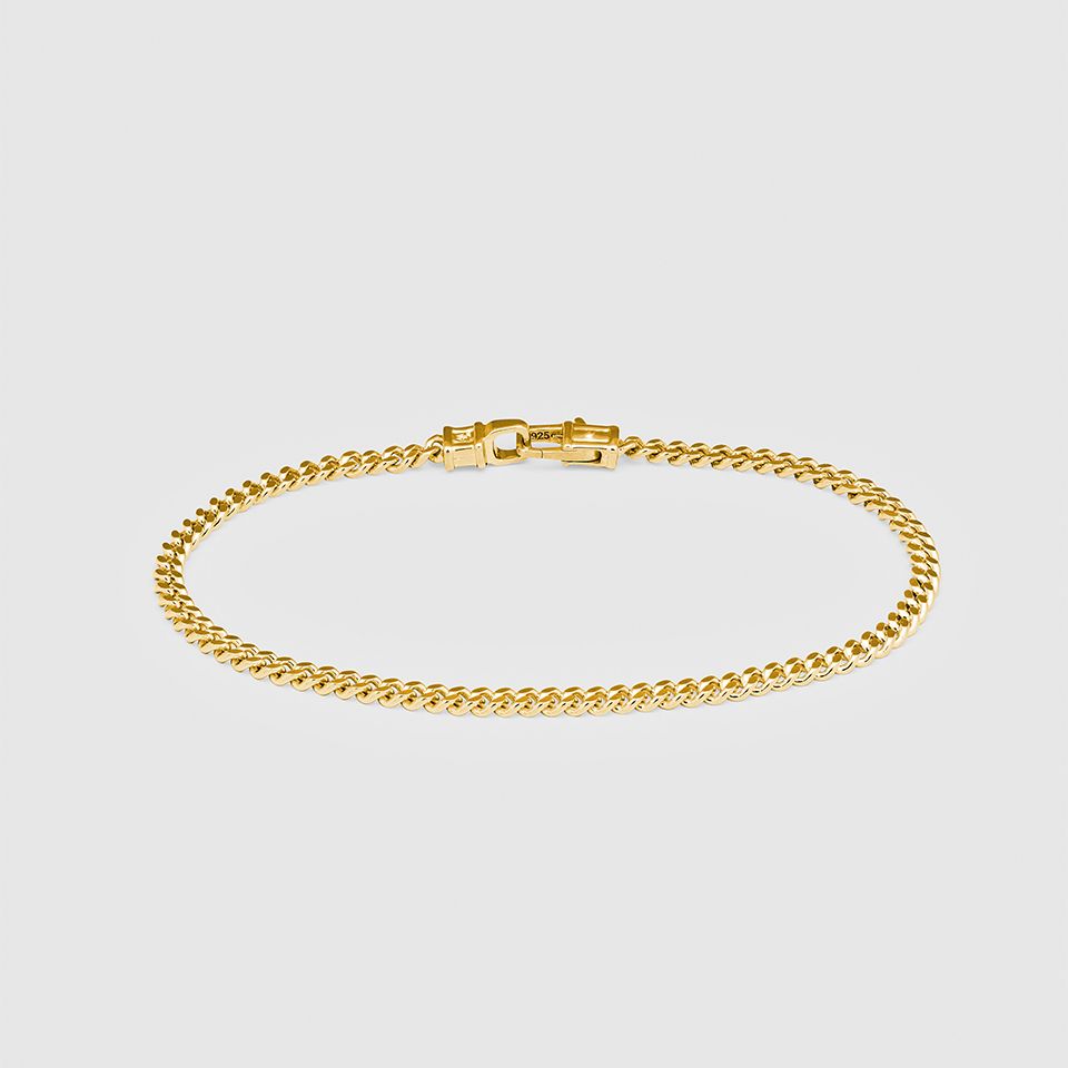 TOMWOOD - Curb Bracelet M Gold 7.7Inch / カーブ ブレスレット(19.5