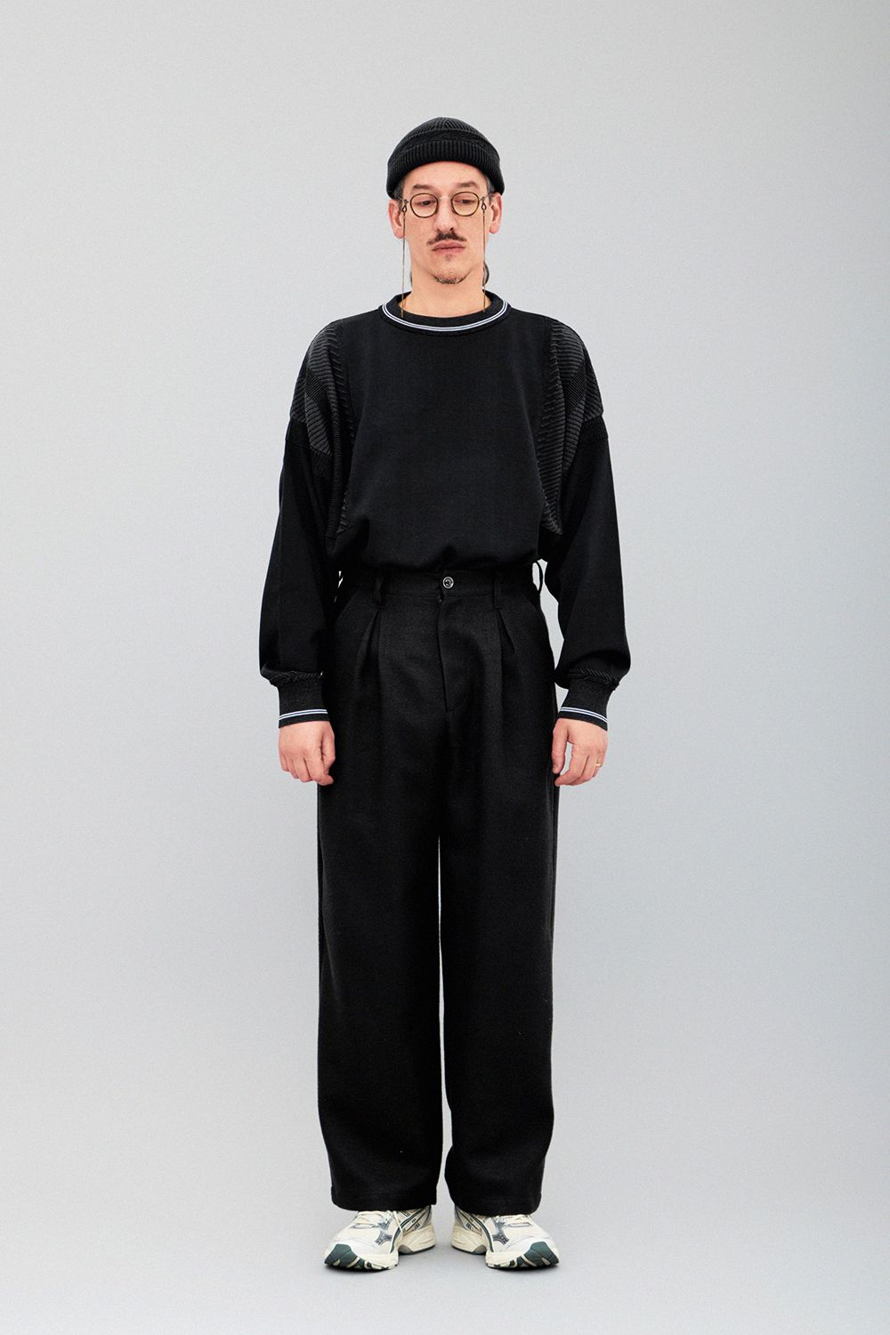 YASHIKI - 【ラスト1点】【25AW】Shimobashira Knit(BLACK) | Salty