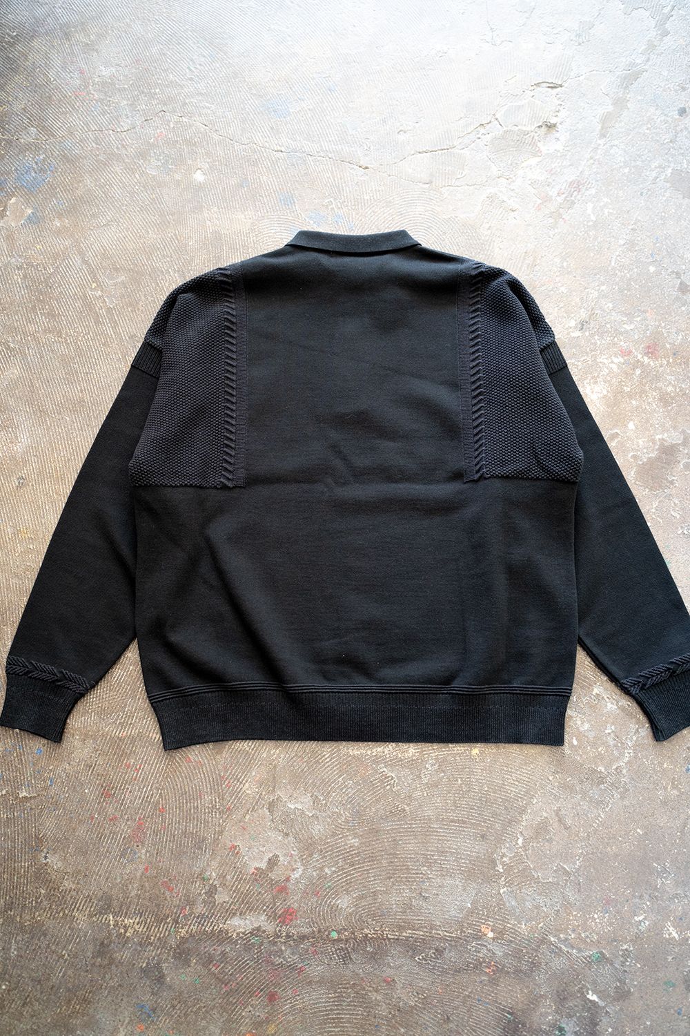 YASHIKI - 【ラスト1点】Shuten Knit Polo(BROWN) | Salty