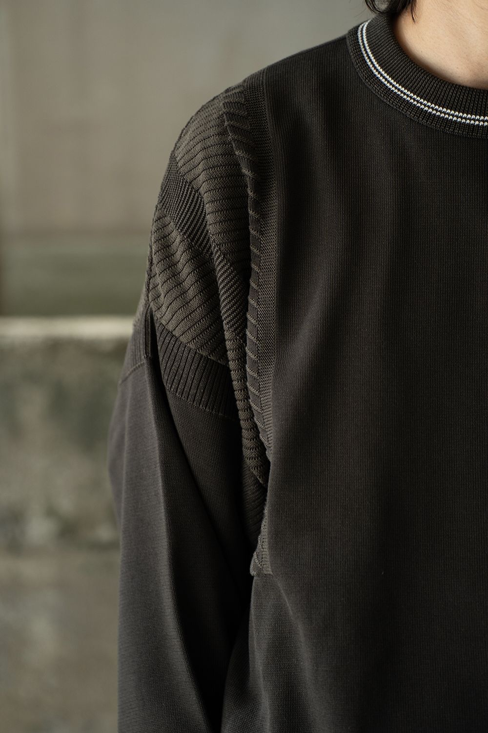 YASHIKI - 【ラスト1点】【25AW】Shimobashira Knit(DARK OLIVE) | Salty