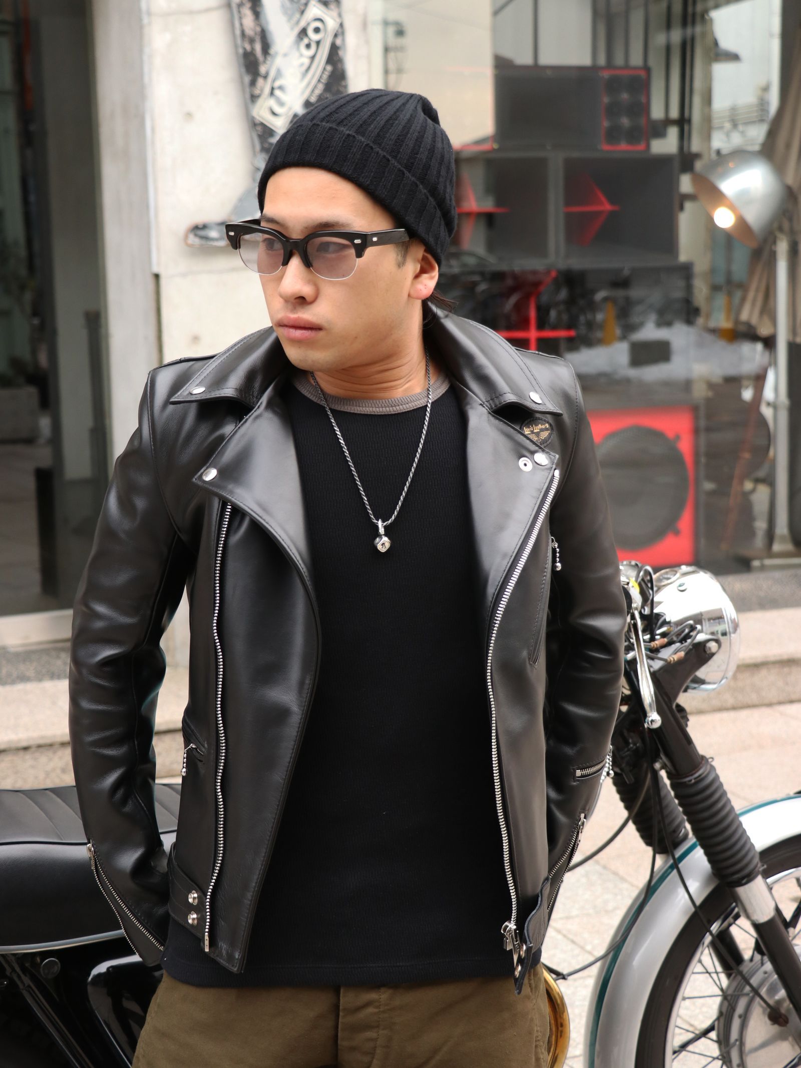 Lewis Leathers - AVIAKIT KNIT HAT (BLACK) | SKANDA