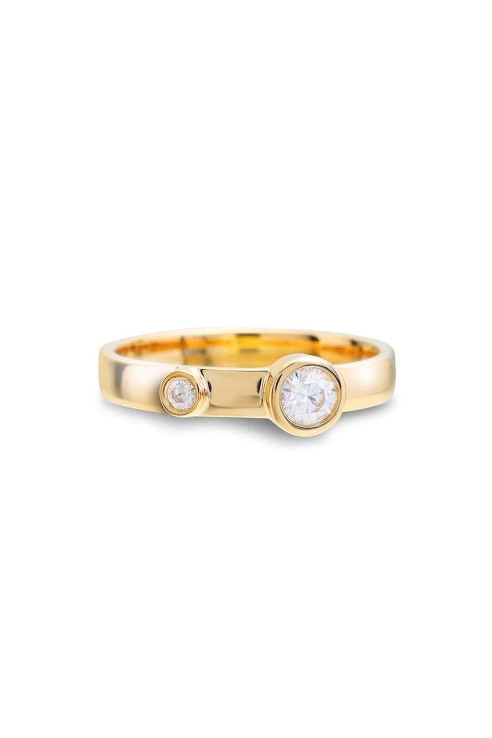 GYPPHY - TWIN STONE RING / ツイン ストーン リング K9/K18 (イエロー