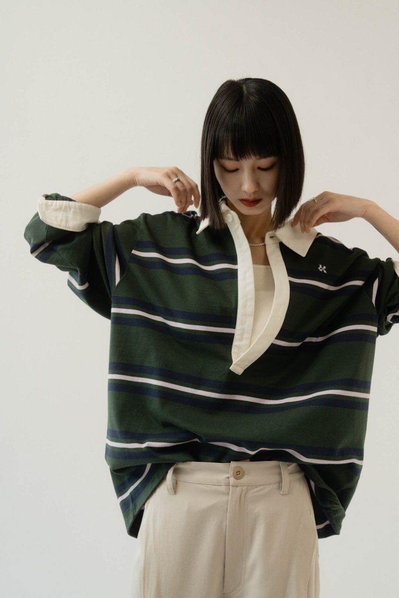 Knuth Marf - spring rugger shirt (unisex) / スプリング ラガー