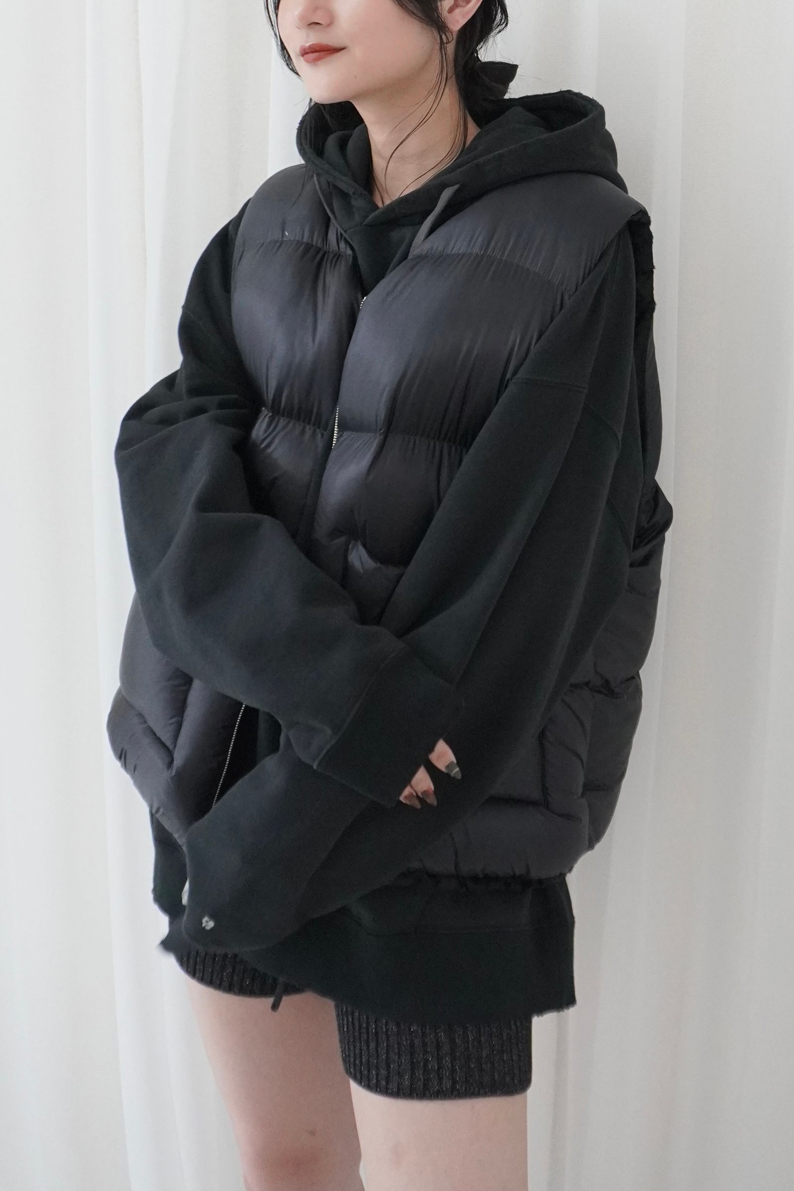 TANAKA - THE DOWN VEST / リバーシブルダウンベスト (ブラック