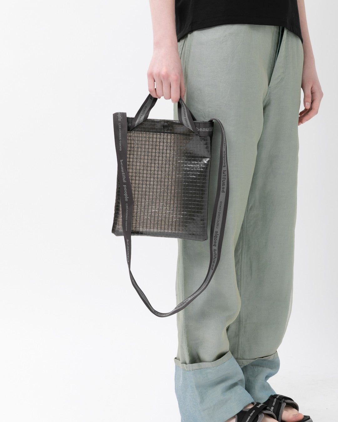 beautiful people - Vinyl logo tape Sacoche bag / ビニールロゴ