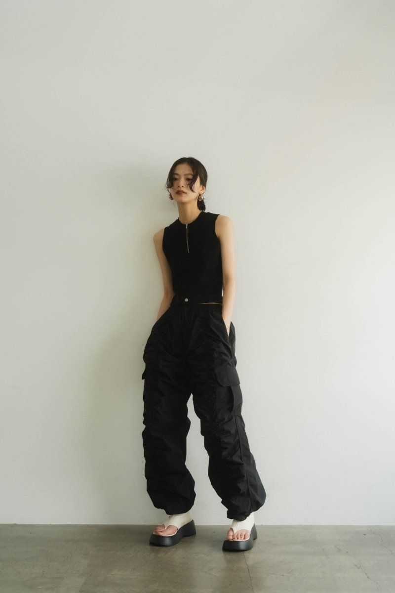 Knuth Marf - half zip knit tank top / ハーフジップ ニットタンク