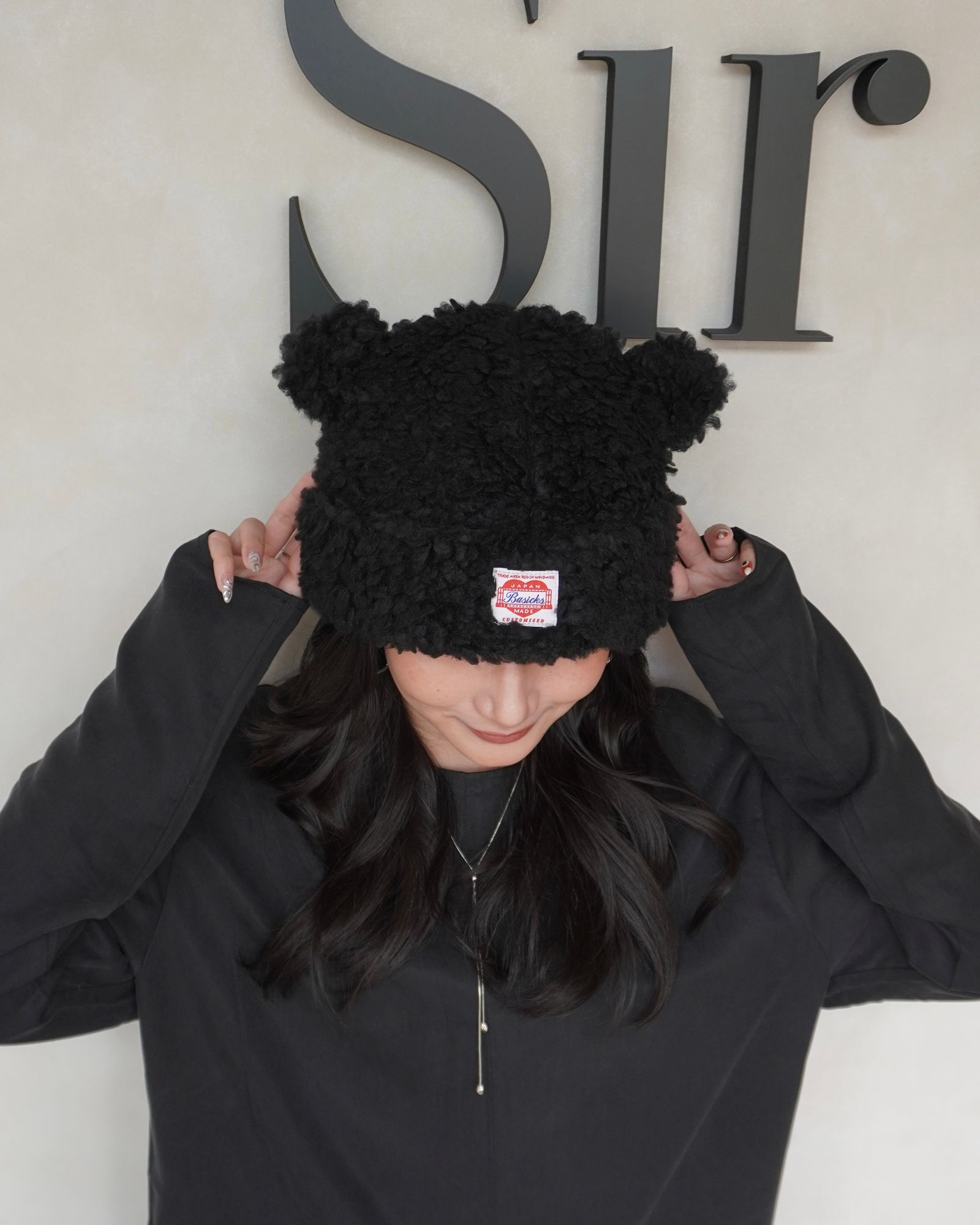 BASICKS - Bear Beanie / ベアビーニー (ブラック) | Sir online store