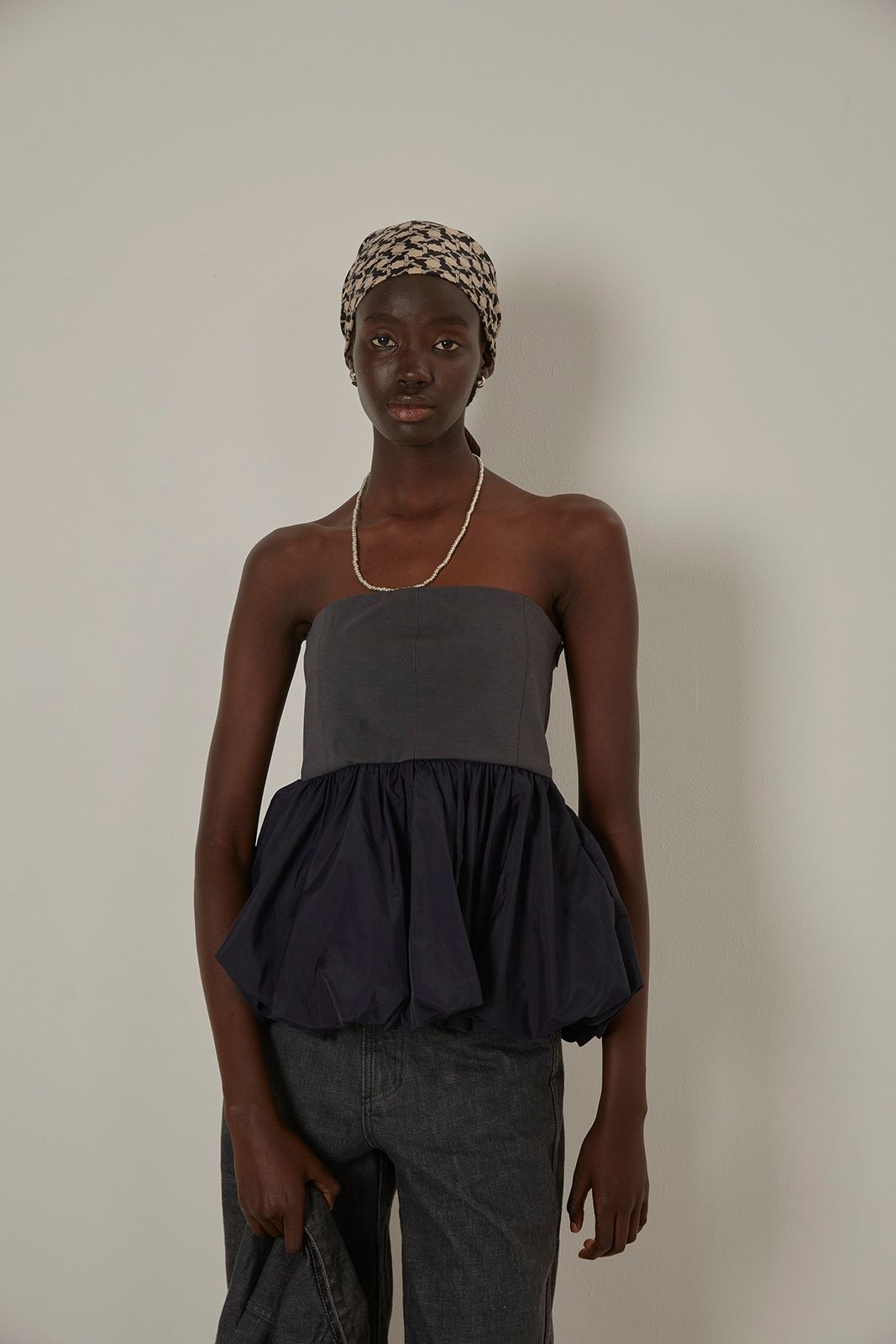 CAVEZA ROSSO - タフタバルーンベアトップ (グレー) | Sir online