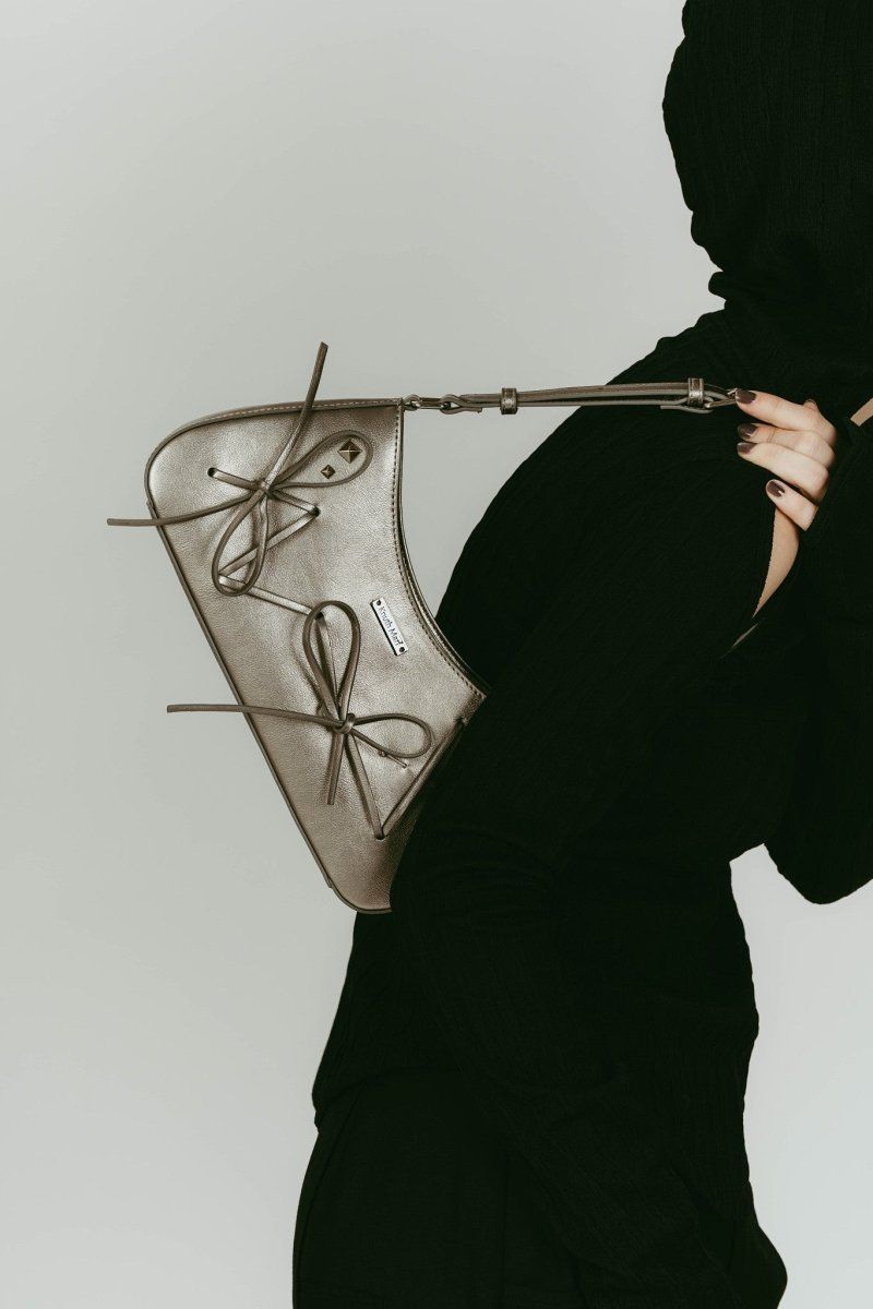 Knuth Marf - ribbon accent bag (シルバー) / リボンアクセントバッグ