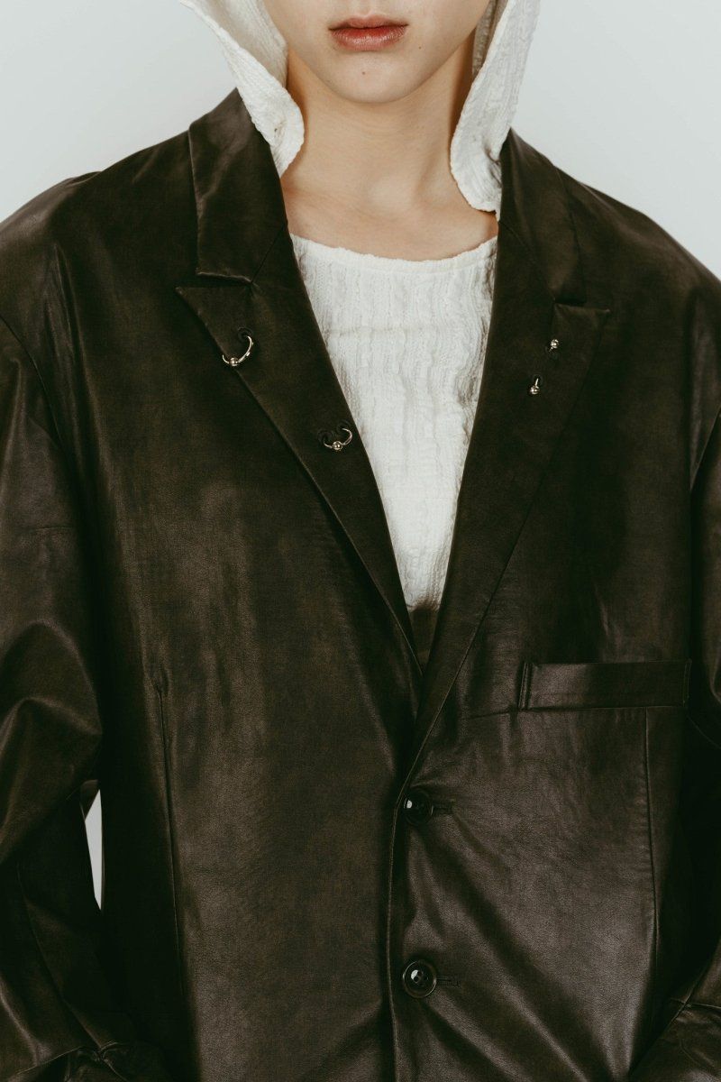 Knuth Marf - vintage tailored jacket (Leatherblack) / ヴィンテージ