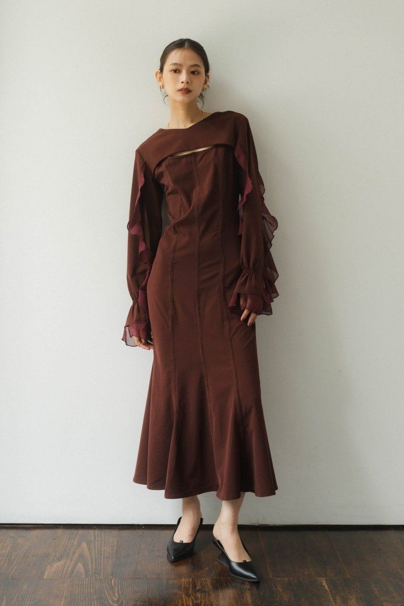 Knuth Marf - frill sleeves one piece / フリルスリーブ ワンピース