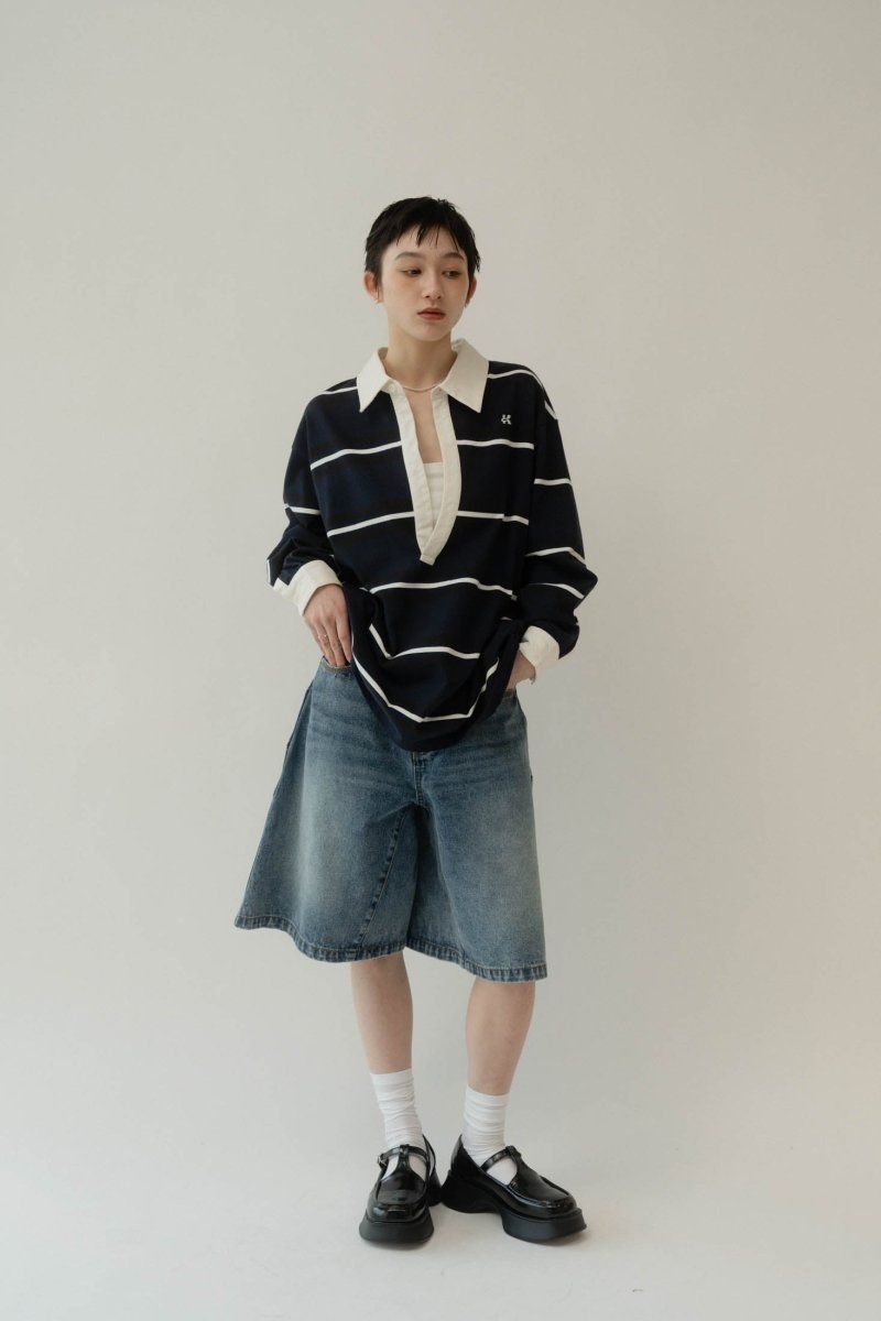 Knuth Marf - spring rugger shirt (unisex) / スプリング ラガー