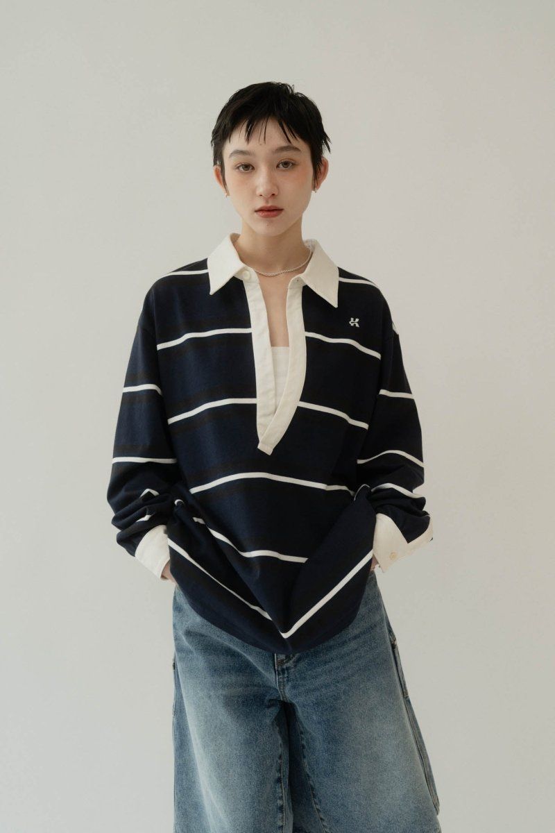 Knuth Marf - spring rugger shirt (unisex) / スプリング ラガー