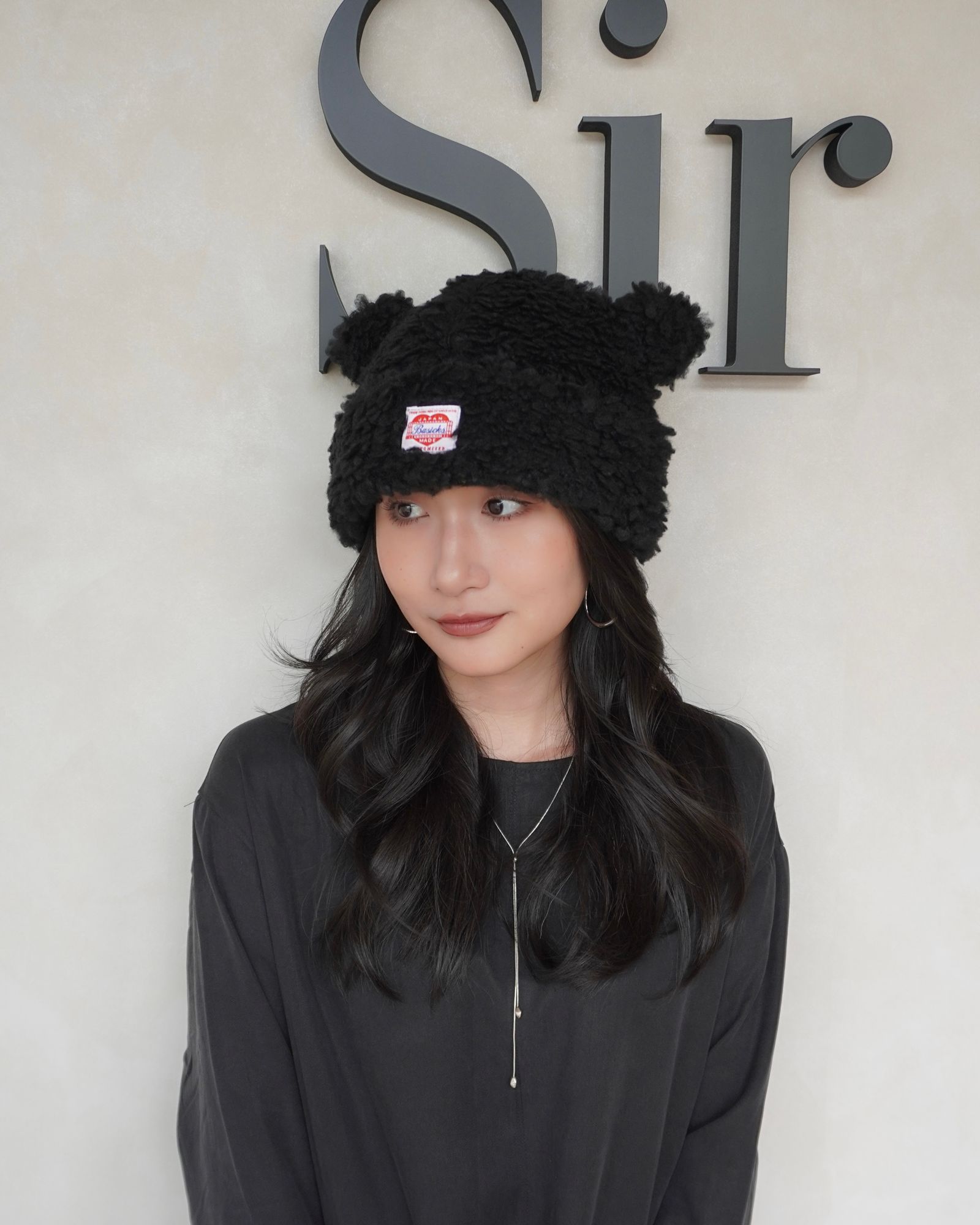 BASICKS - Bear Beanie / ベアビーニー (ブラック) | Sir online store