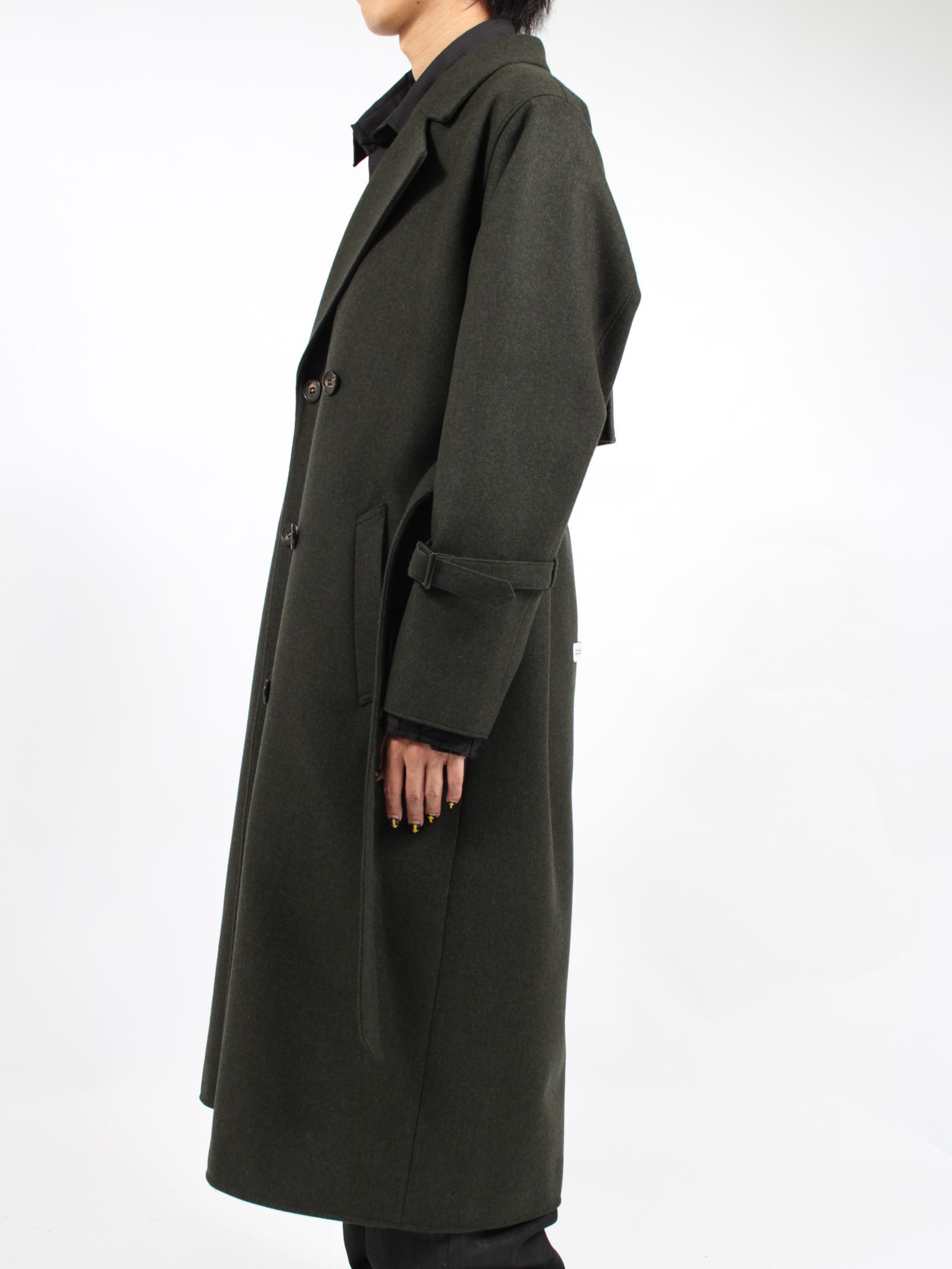 semoh - 【24AW】 カシミヤ メルトン アクションプリーツ ダブル