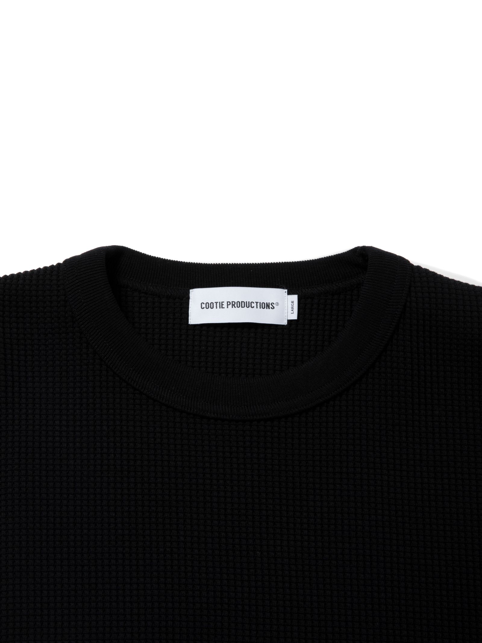 COOTIE PRODUCTIONS - N/C Waffle Oversized L/S Tee / BLACK