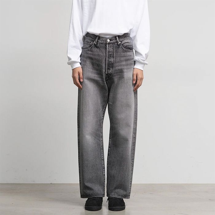 Graphpaper - Selvage Denim Five Pocket Wide Straight Pants -DARK