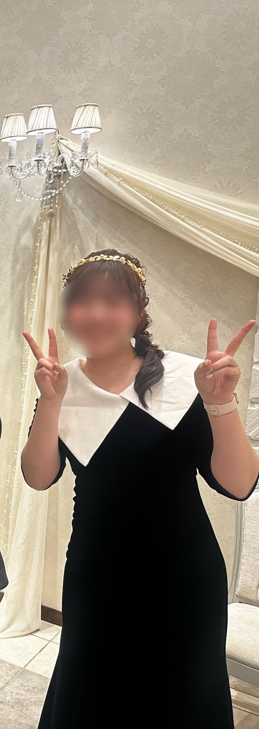 Leja｜LEJA/配色アシンメトリービッグカラーベロアマーメイド
