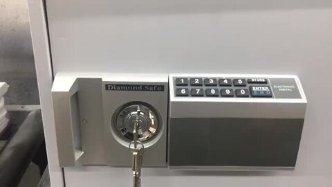 楽天市場】MEK30-1 プッシュ式 テンキー式耐火金庫 ダイヤセーフ 金庫