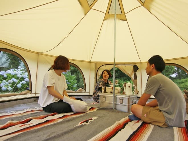 遊牧民気分が味わえる？－「タケノコテントミニ」、DODから [えん乗り]
