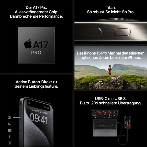 Apple iPhone 15 Pro Max (512GB) titan natur | EURONICS
