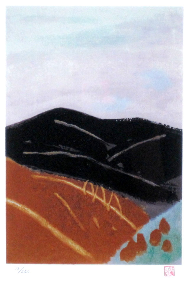 東山魁夷「季の詩 十二月」1954年・卒寿記念・リトグラフ・額寸・476×566mm