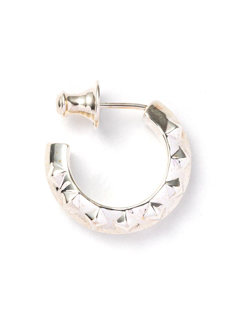CALEE 「STUDS ROLL SILVER PIERCE ＜LARGE＞」 SILVER 925製 ロール
