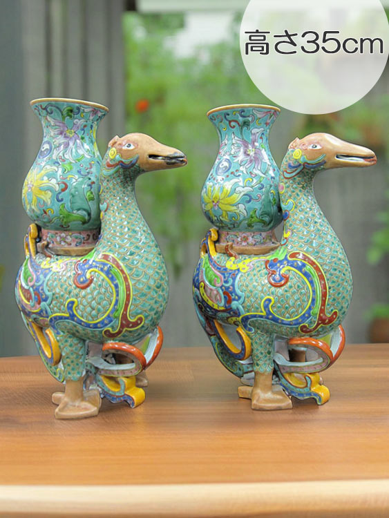 花鳥紋美人梅瓶 景徳鎮 陶磁器 装飾品 現代工芸品美術品 置物 花鳥紋
