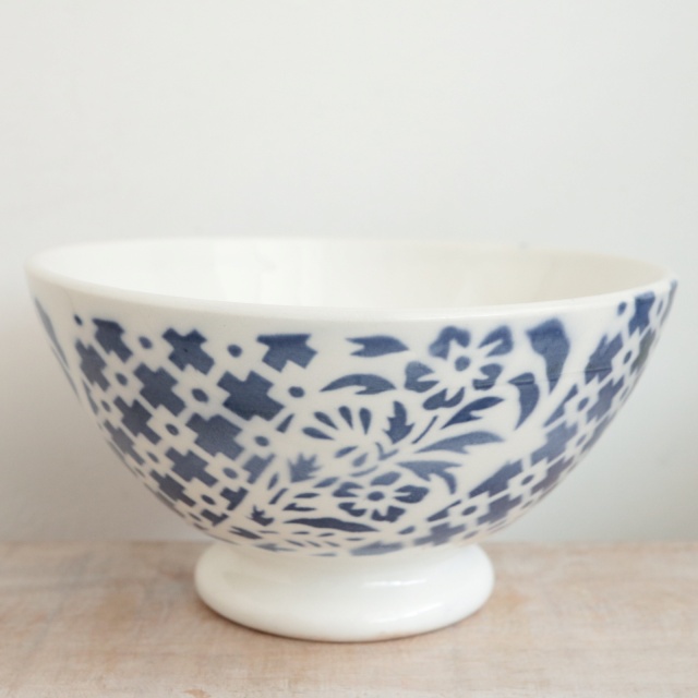 花とフルーツのアンティーク カフェオレボウル 花とフルーツの