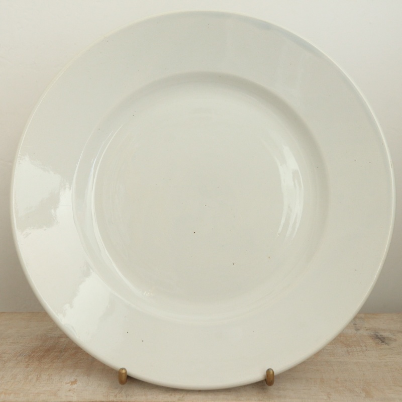 アンティーク プレート 白皿 フランス クレイユモントロー製 Creil
