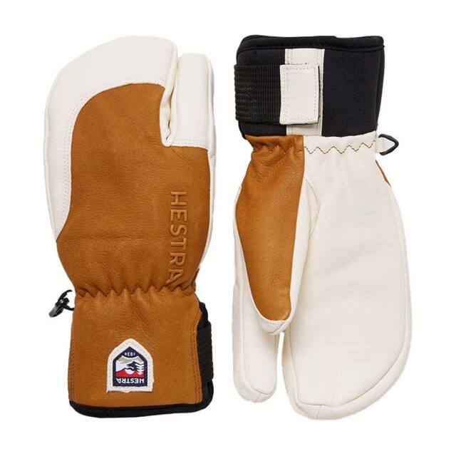 □HESTRA（ヘストラ）：TOPO 3-FINGER（Cork/Almond White )