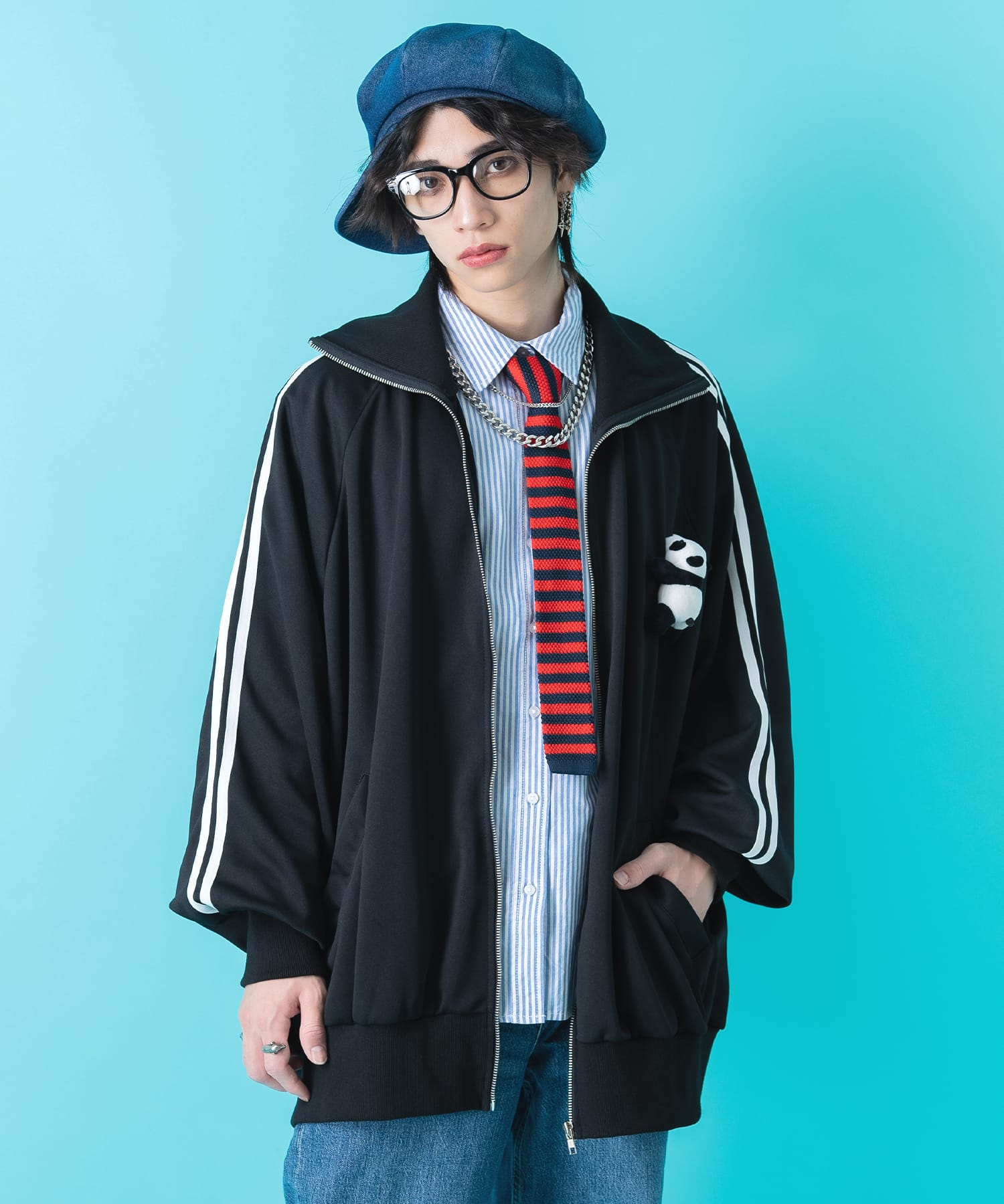 TEDDY ankoROCK ボリュームネックラインジャージ -オーバーサイズ