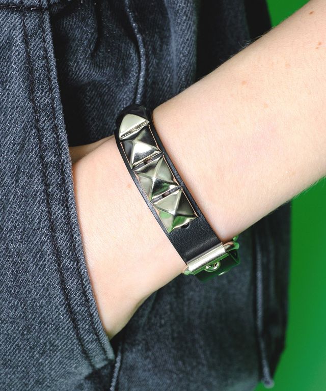 ピラミッドスタッズレザーベルトブレスレット ankoROCK(アンコロック