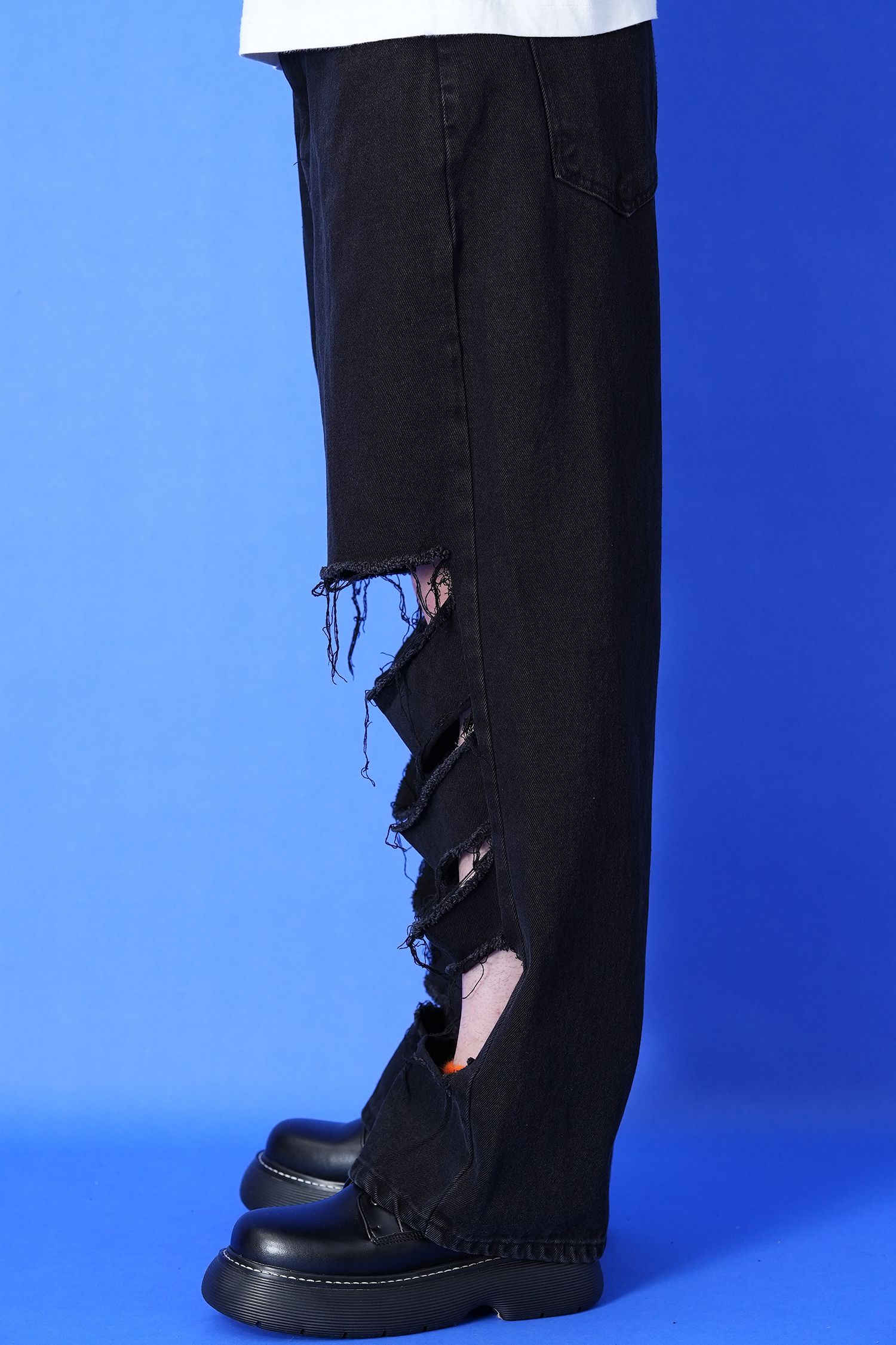 an吉 アンキチ センソユニコ デニム クロップド ワイドパンツ デニム