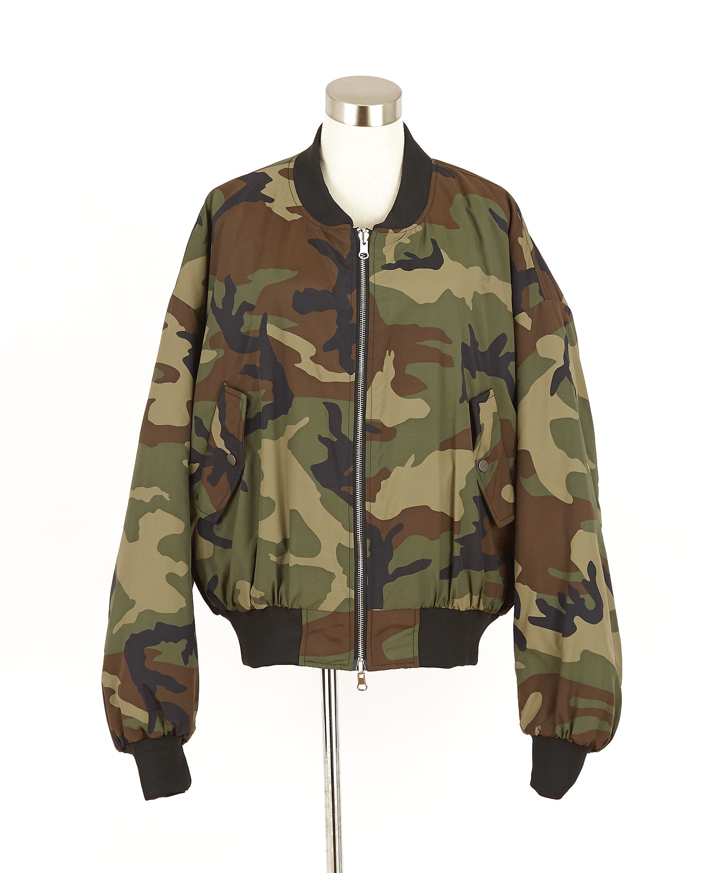 カモフラリバーシブル中綿ボンバージャケット / メンズ レディース